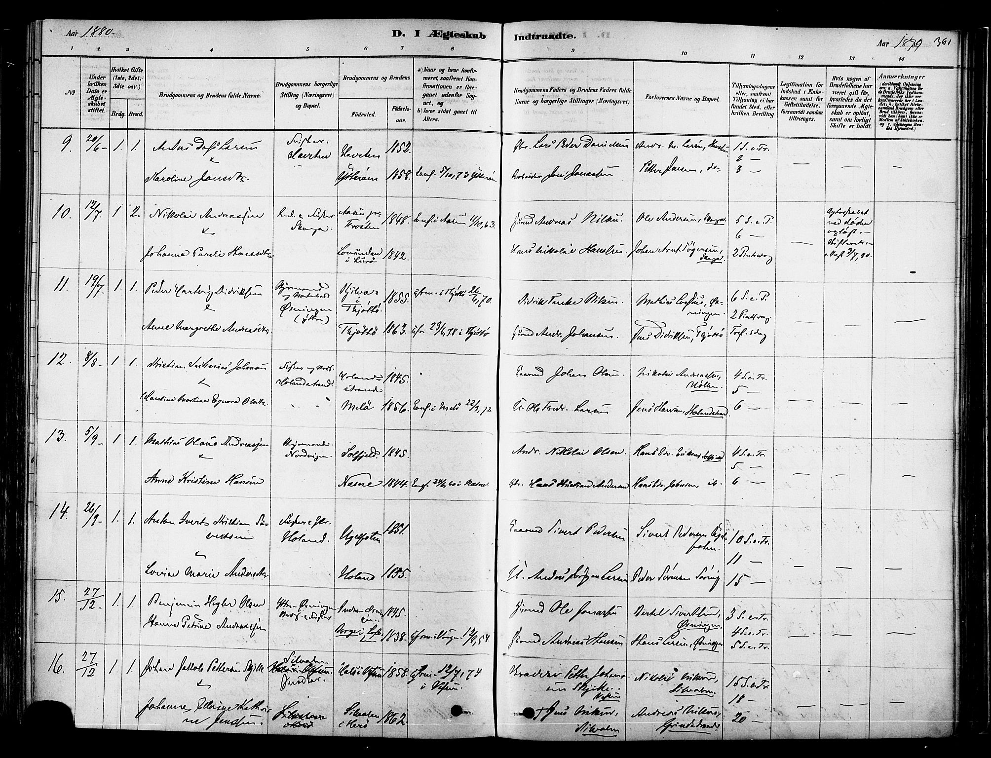 Ministerialprotokoller, klokkerbøker og fødselsregistre - Nordland, AV/SAT-A-1459/834/L0507: Parish register (official) no. 834A05, 1878-1892, p. 361