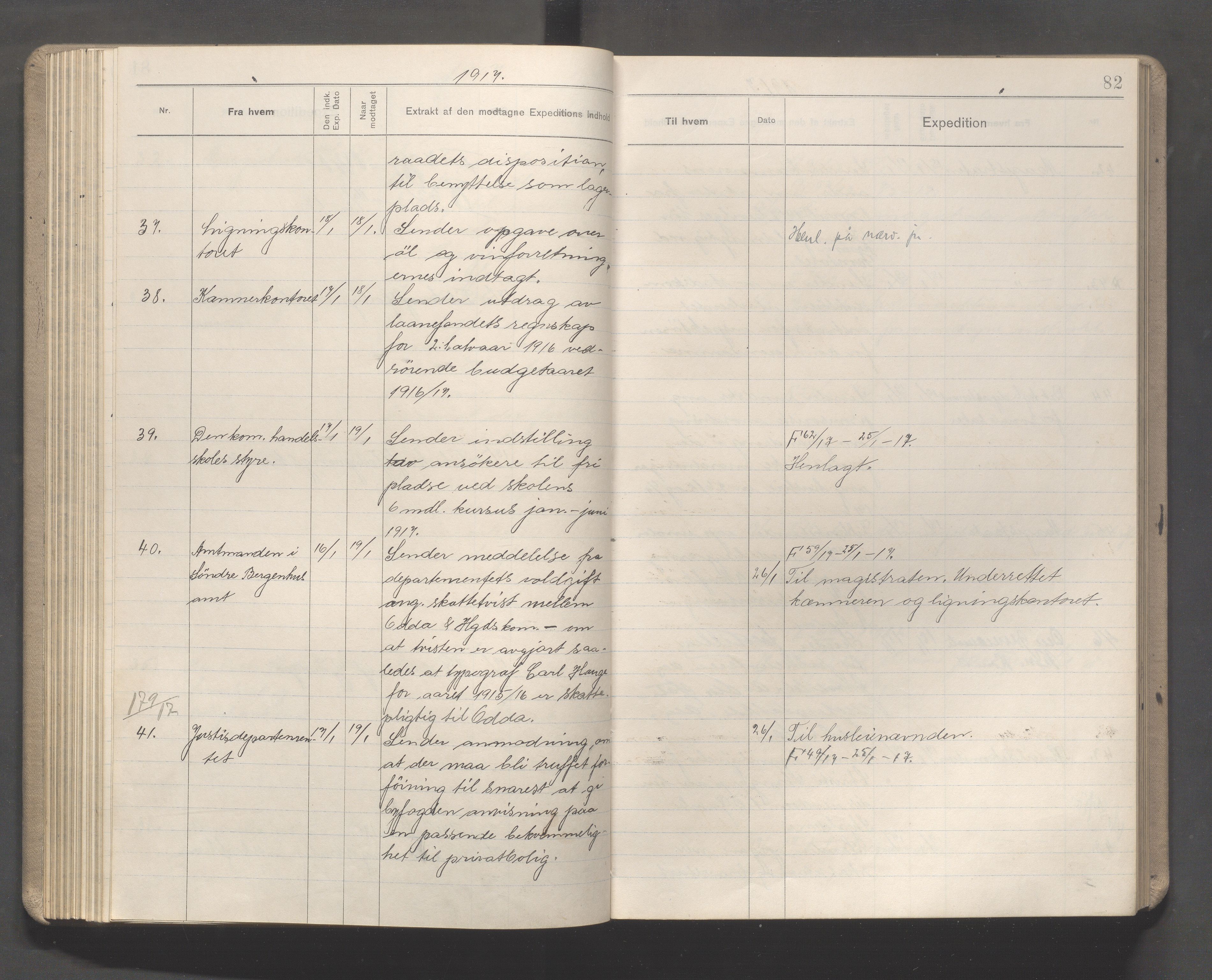 Haugesund kommune - Formannskapet, IKAR/X-0001/C/L0007: Journal, 1916-1917, p. 82