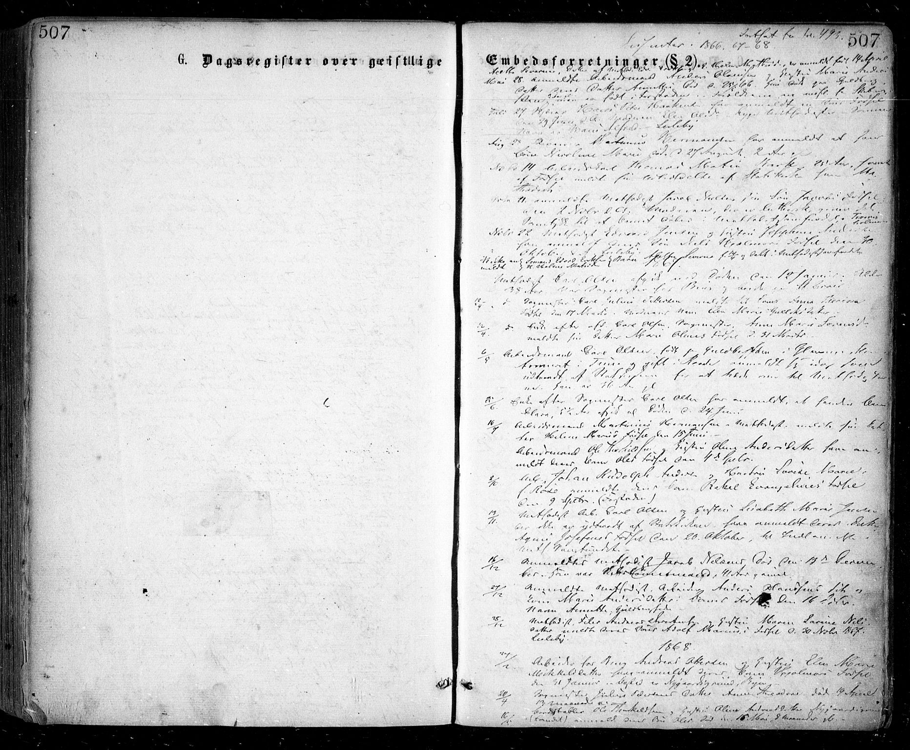 Glemmen prestekontor Kirkebøker, AV/SAO-A-10908/F/Fa/L0008: Parish register (official) no. 8, 1862-1871, p. 507