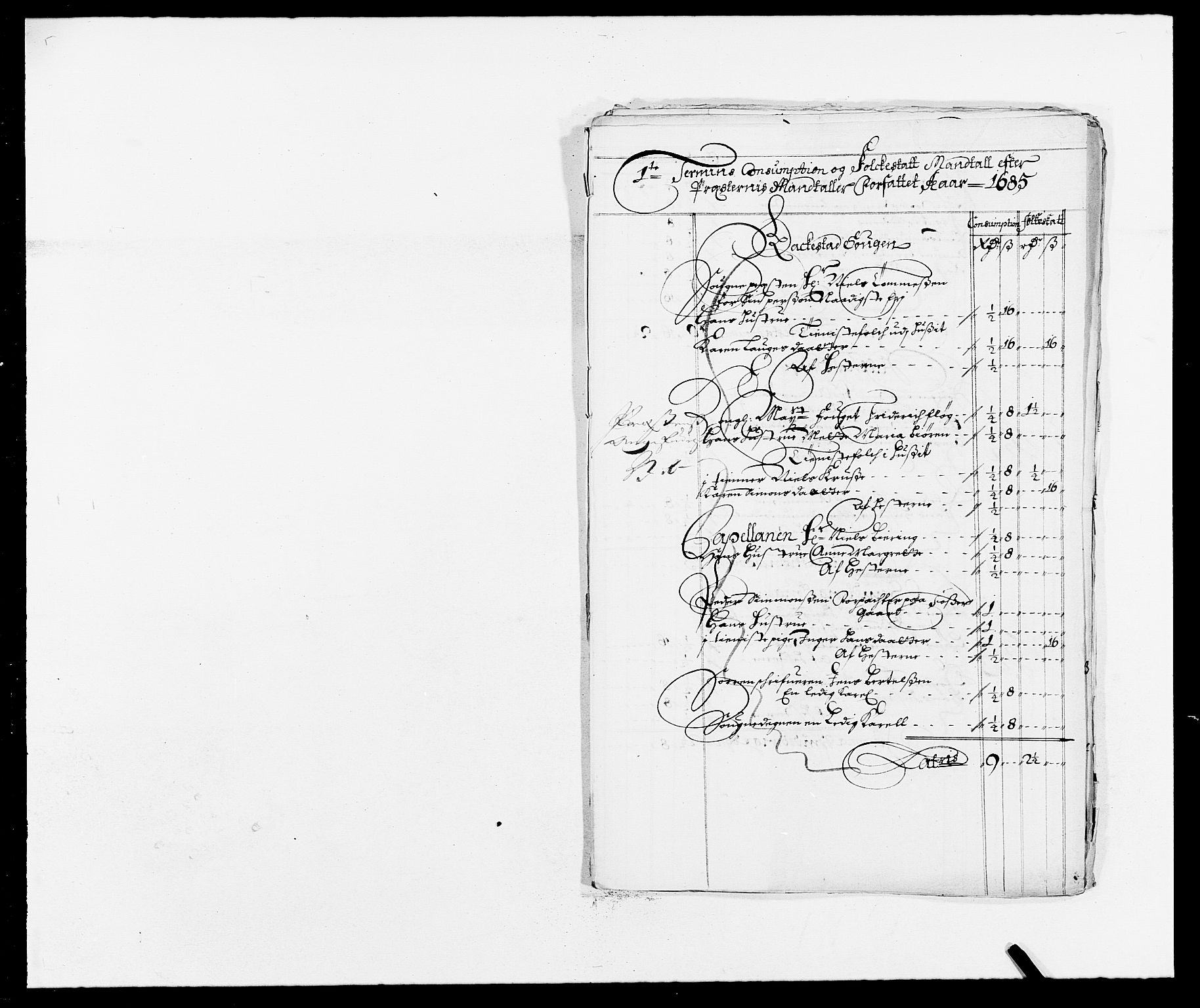 Rentekammeret inntil 1814, Reviderte regnskaper, Fogderegnskap, AV/RA-EA-4092/R05/L0275: Fogderegnskap Rakkestad, 1685-1686, p. 147