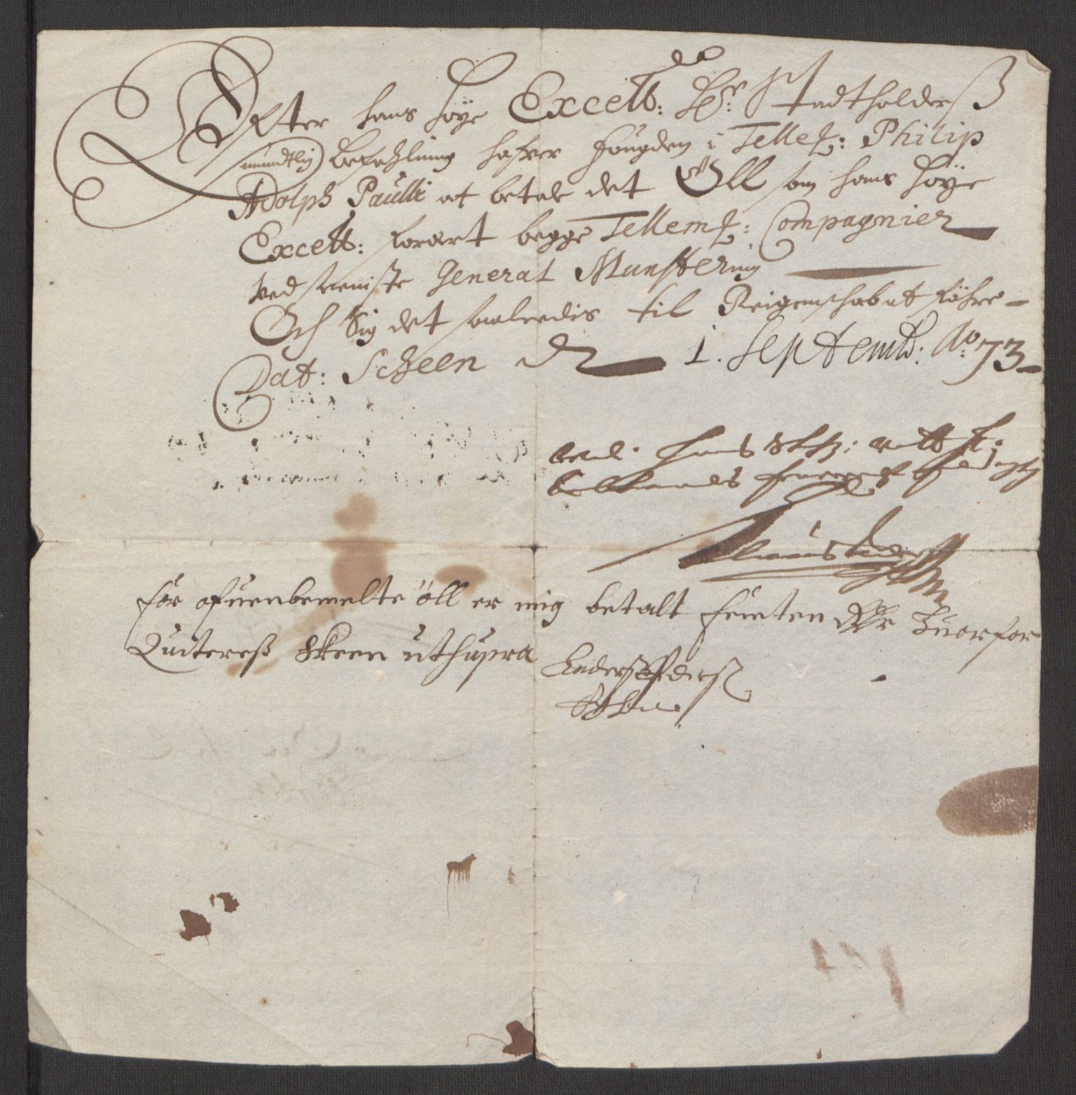 Rentekammeret inntil 1814, Reviderte regnskaper, Fogderegnskap, RA/EA-4092/R35/L2061: Fogderegnskap Øvre og Nedre Telemark, 1673-1674, p. 221