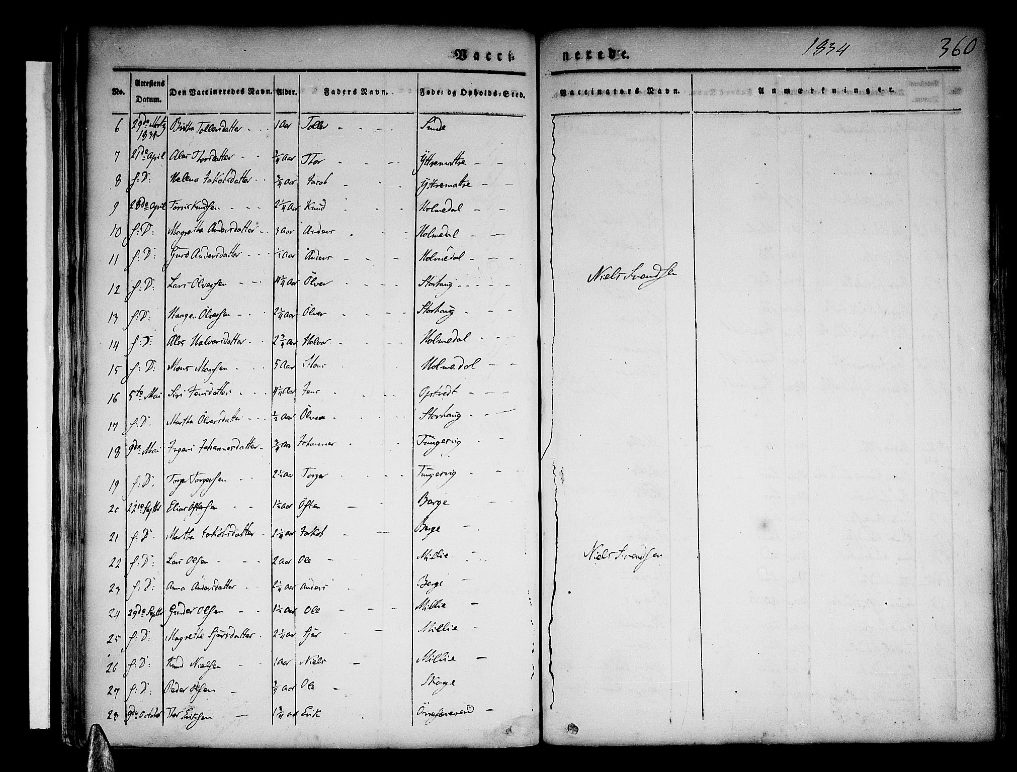 Skånevik sokneprestembete, AV/SAB-A-77801/H/Haa: Parish register (official) no. A 4, 1828-1848, p. 360