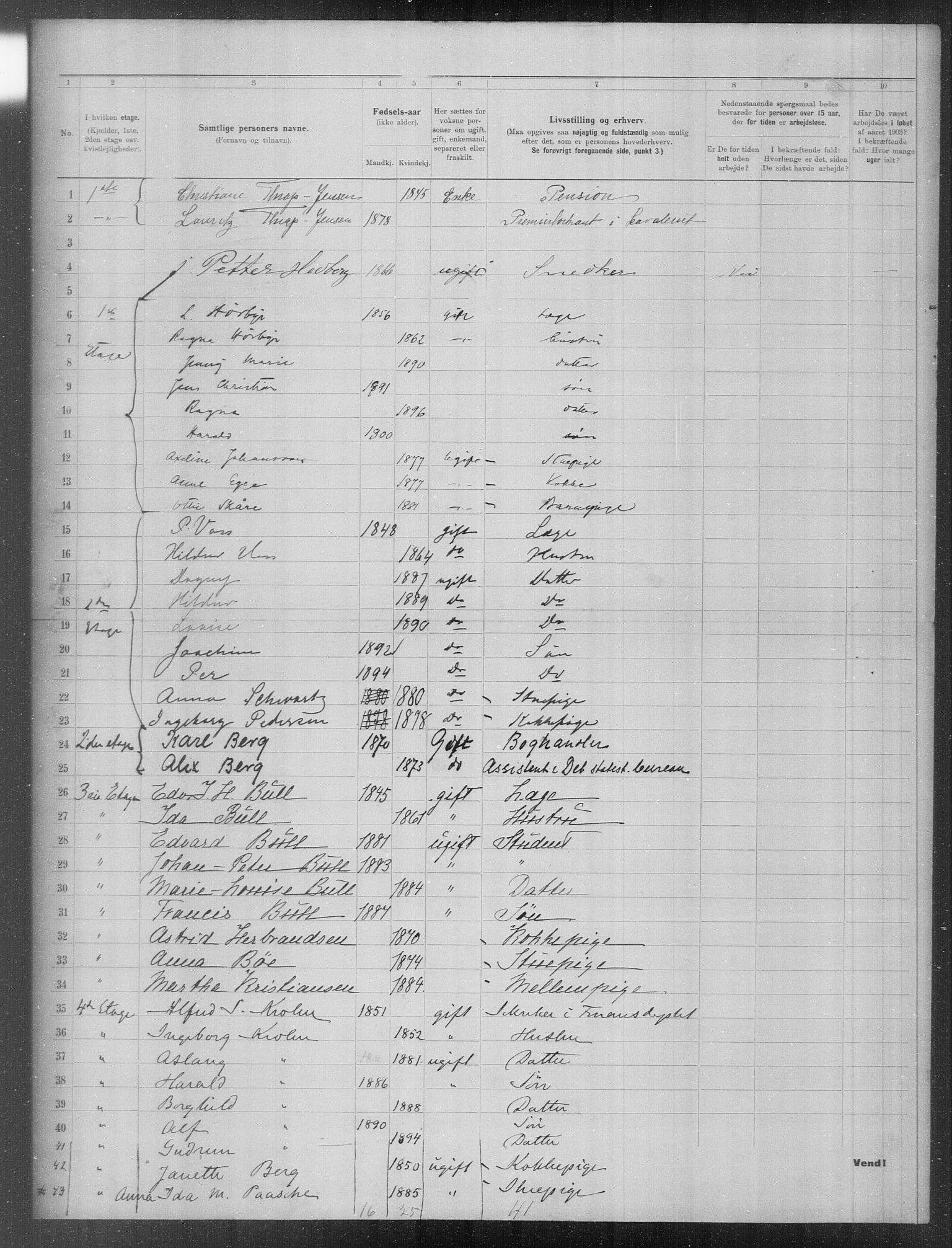 OBA, Municipal Census 1903 for Kristiania, 1903, p. 19487