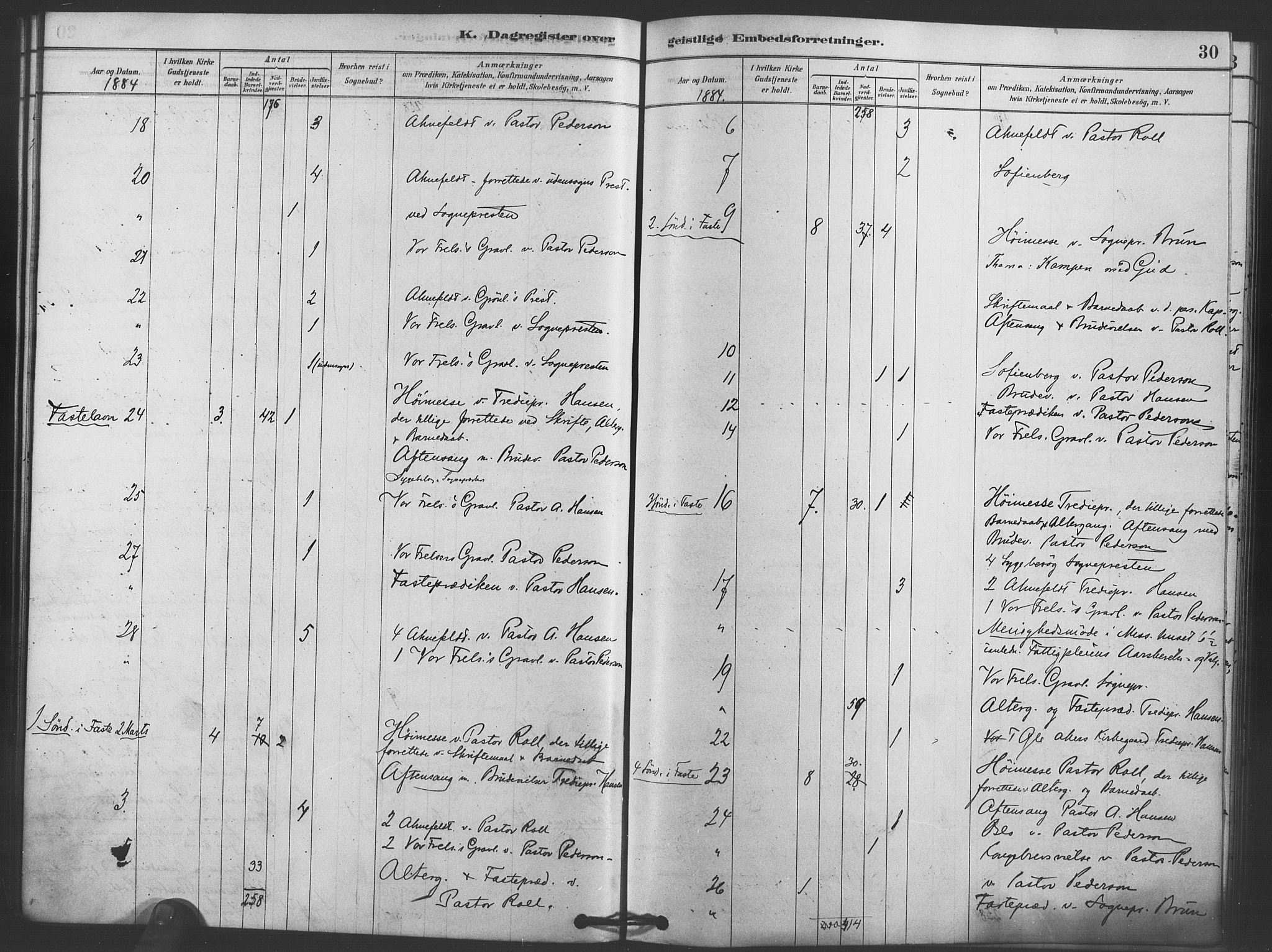 Trefoldighet prestekontor Kirkebøker, AV/SAO-A-10882/I/Ia/L0002: Diary records no. 2, 1878-1890, p. 30