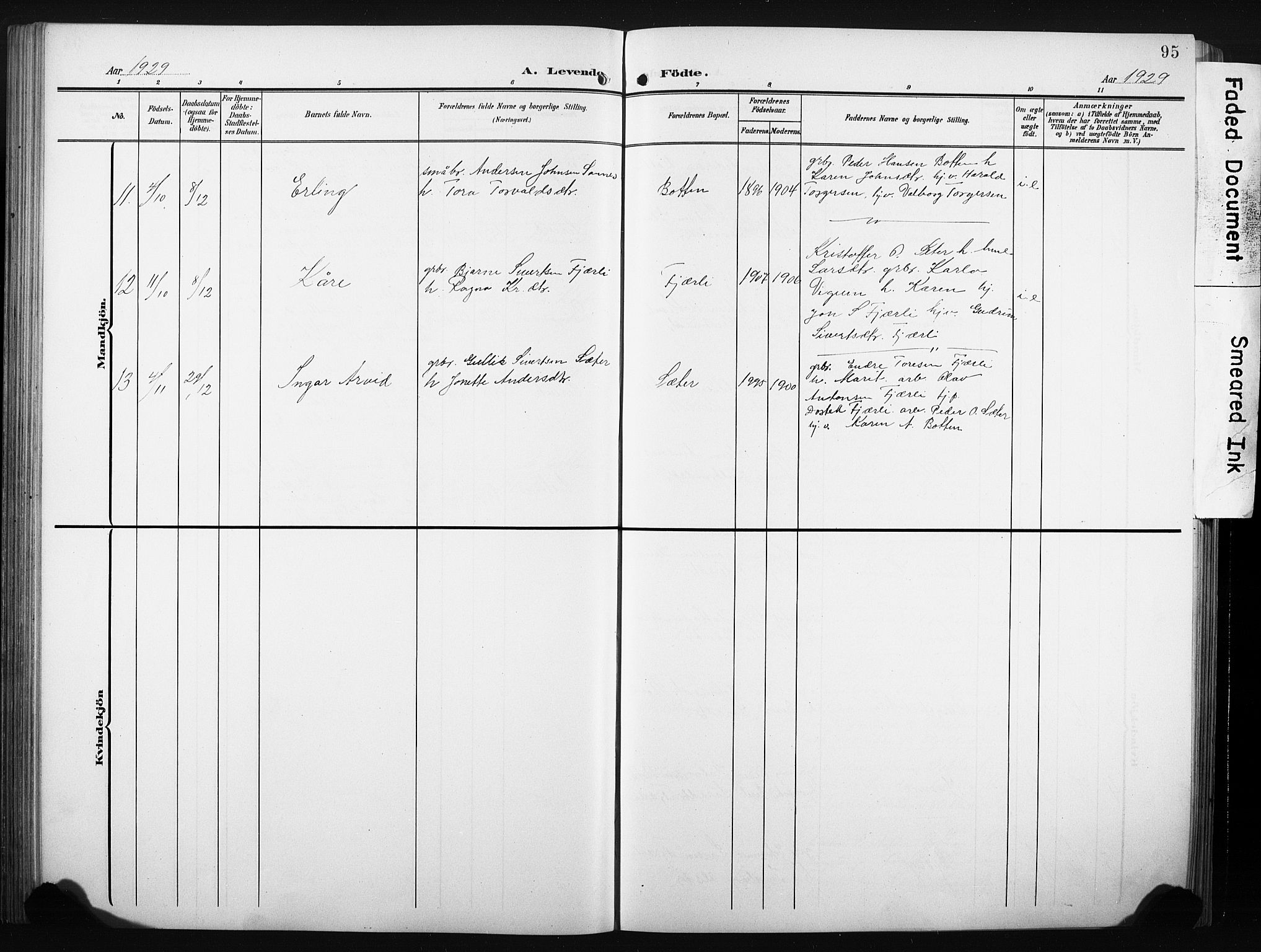 Ministerialprotokoller, klokkerbøker og fødselsregistre - Møre og Romsdal, AV/SAT-A-1454/580/L0927: Parish register (copy) no. 580C02, 1904-1932, p. 95