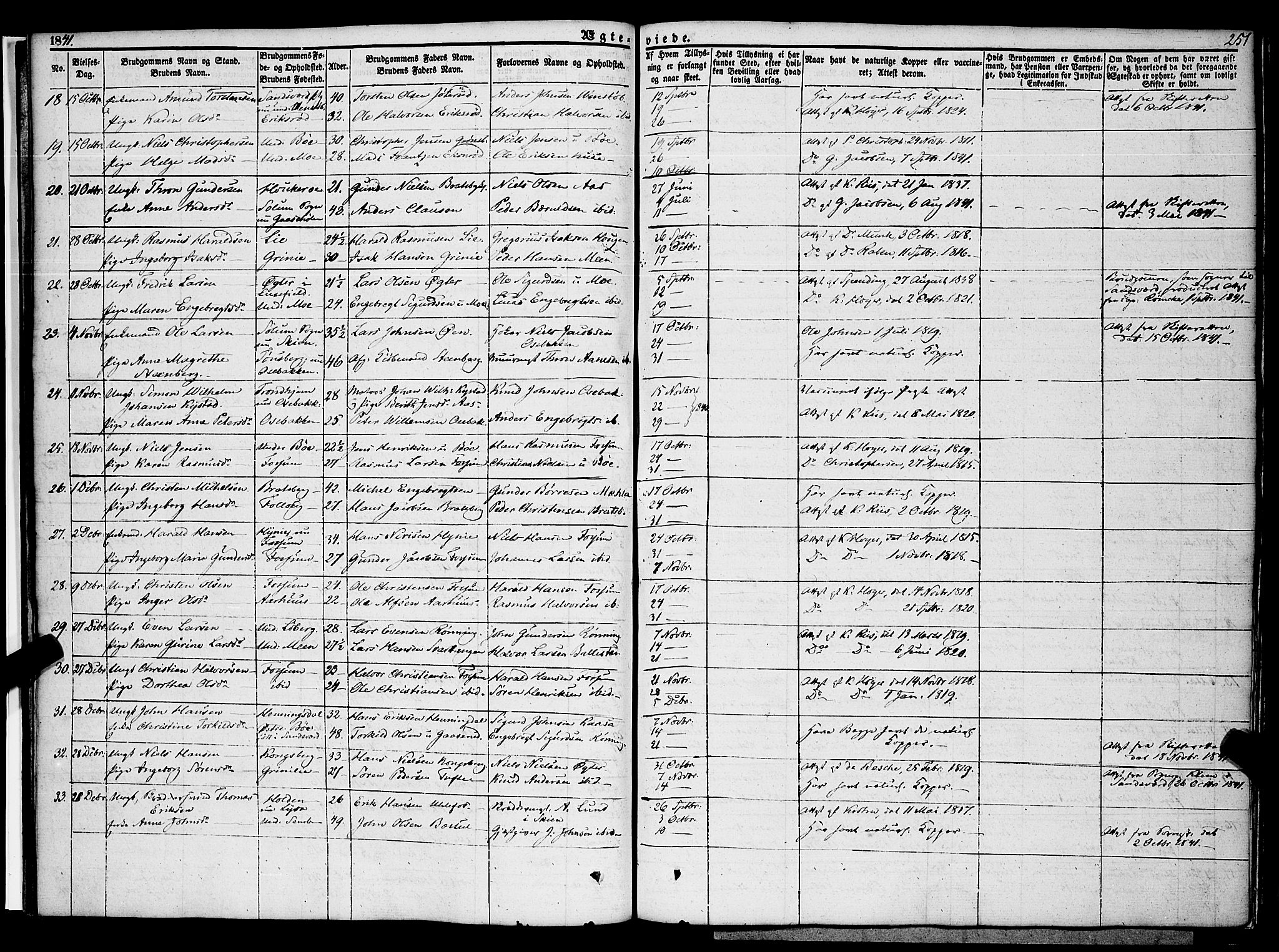 Gjerpen kirkebøker, SAKO/A-265/F/Fa/L0007b: Parish register (official) no. I 7B, 1834-1857, p. 251