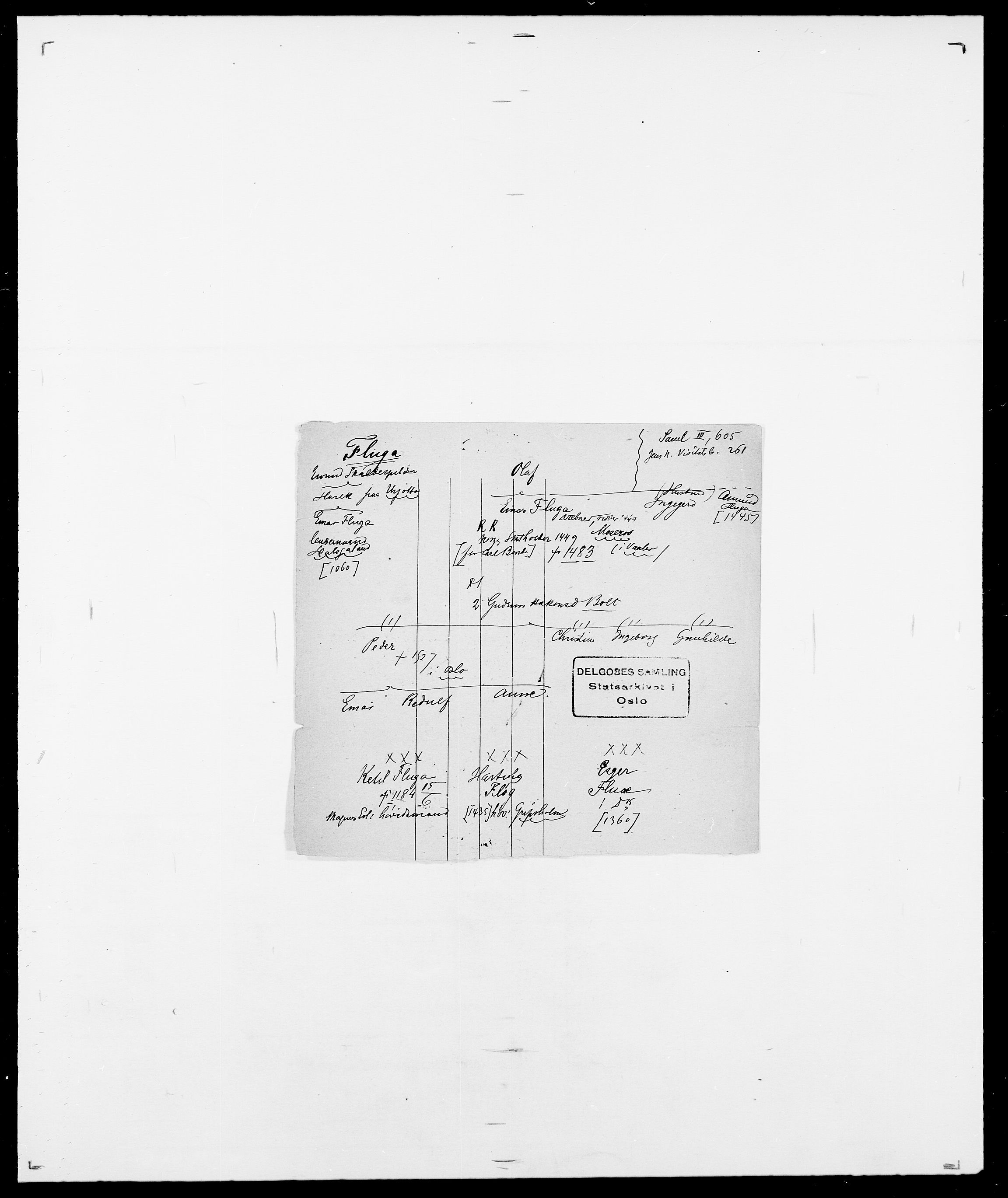 Delgobe, Charles Antoine - samling, AV/SAO-PAO-0038/D/Da/L0012: Flor, Floer, Flohr - Fritzner, p. 484