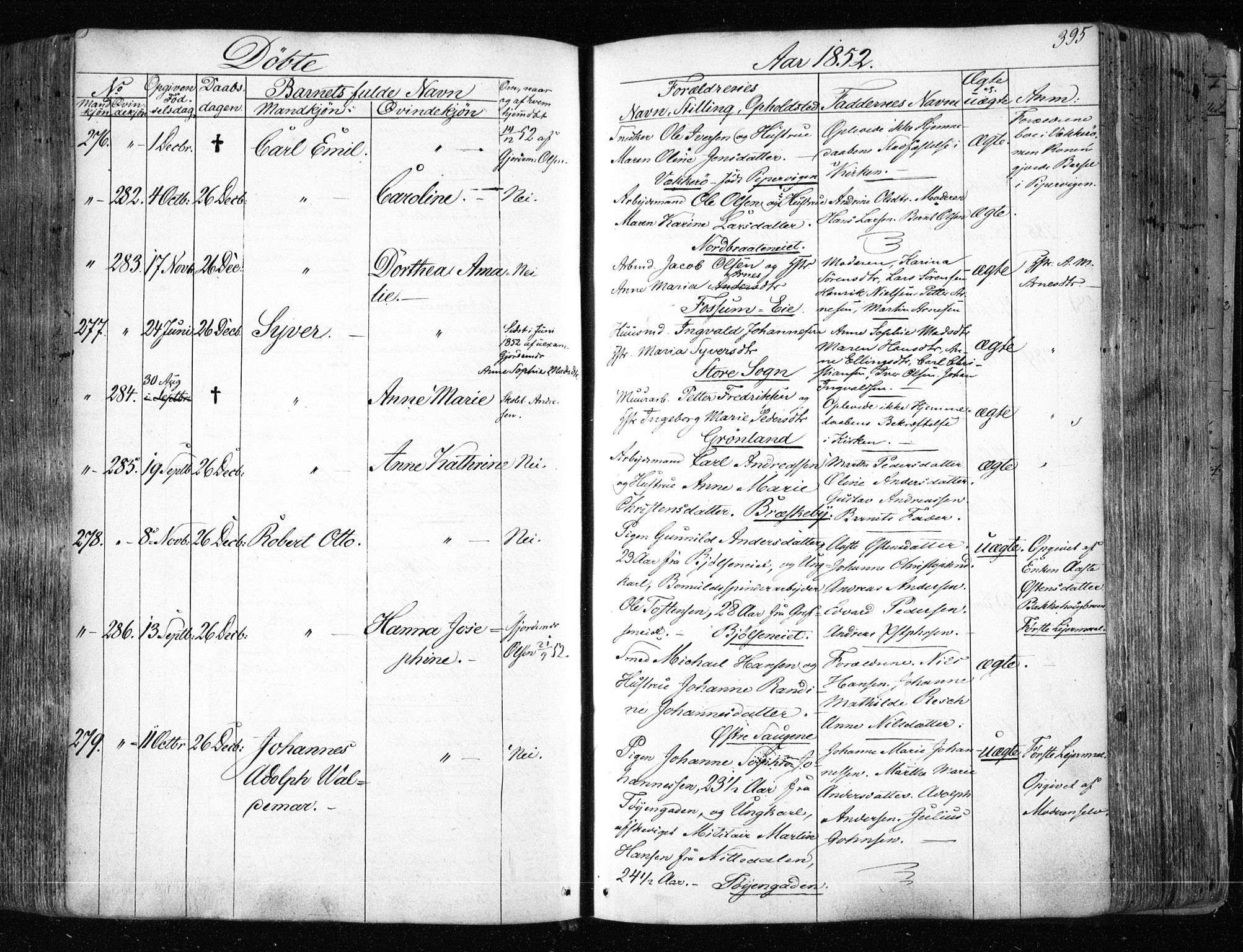 Aker prestekontor kirkebøker, SAO/A-10861/F/L0019: Parish register (official) no. 19, 1842-1852, p. 395