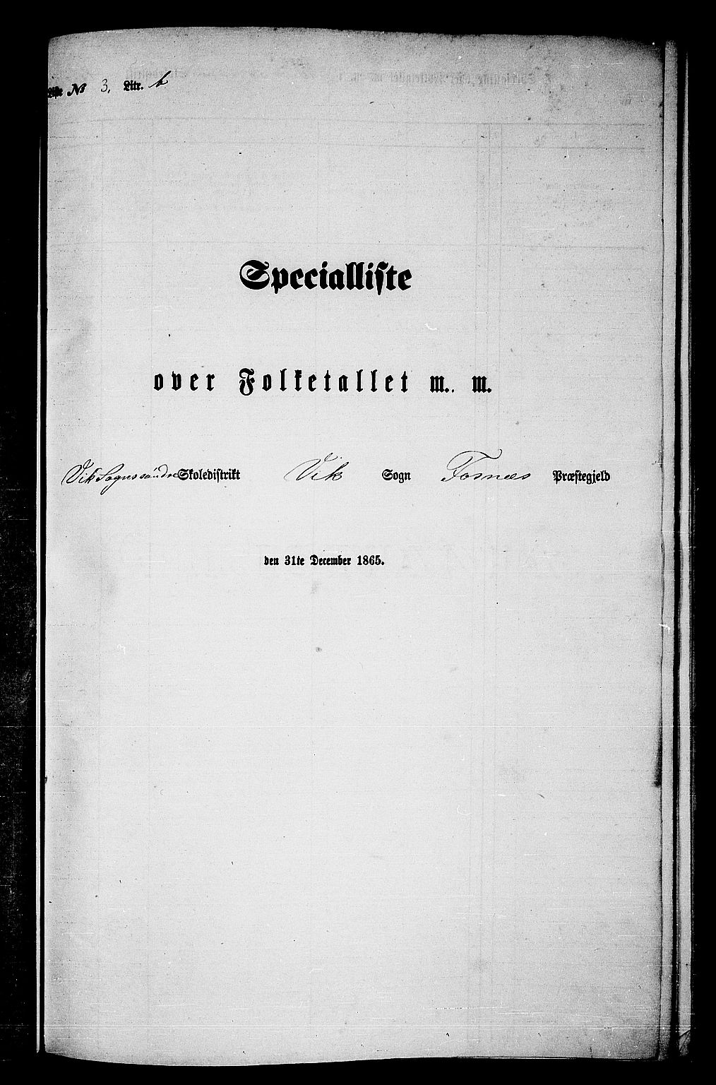 RA, 1865 census for Fosnes, 1865, p. 53