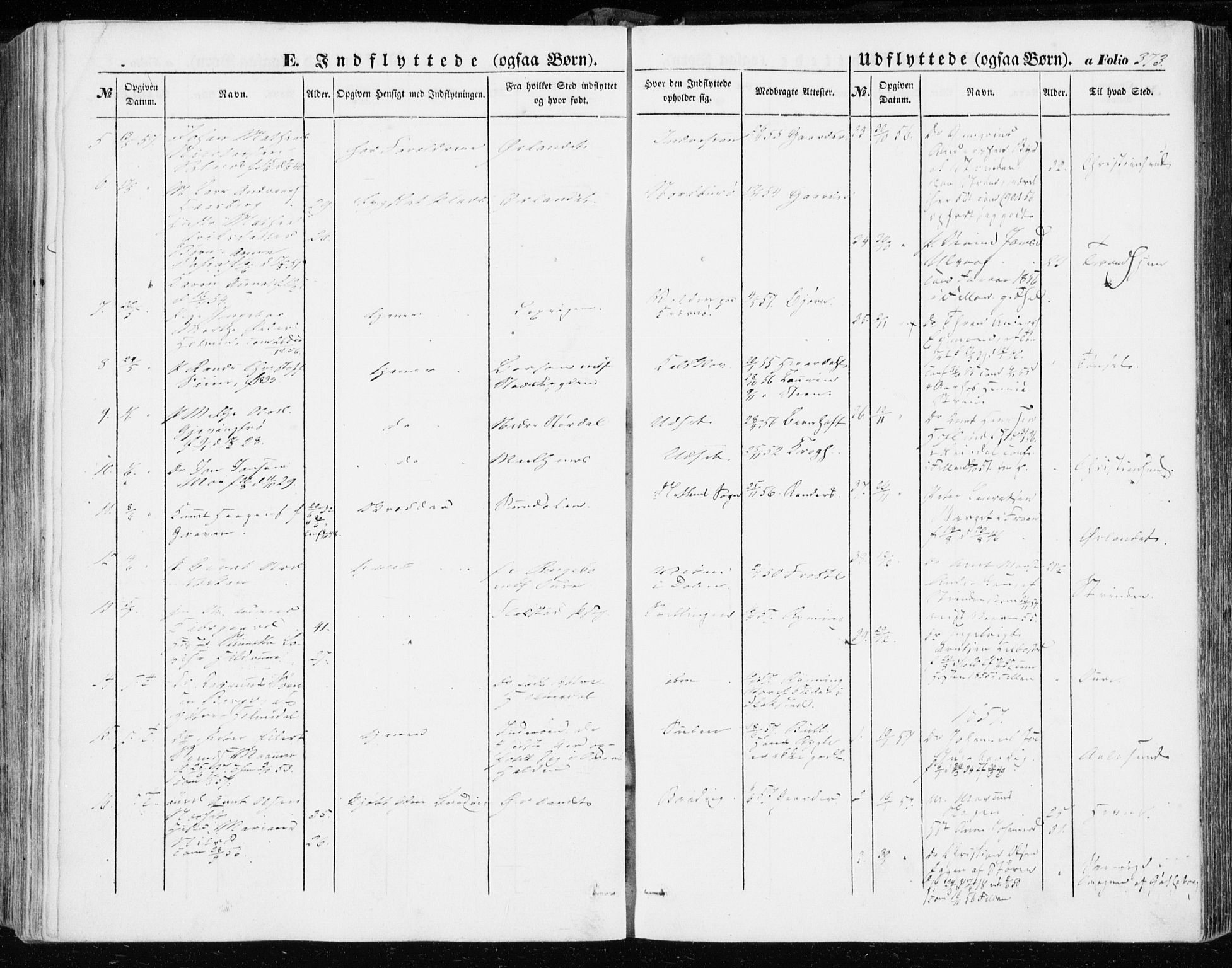 Ministerialprotokoller, klokkerbøker og fødselsregistre - Sør-Trøndelag, AV/SAT-A-1456/634/L0530: Parish register (official) no. 634A06, 1852-1860, p. 373