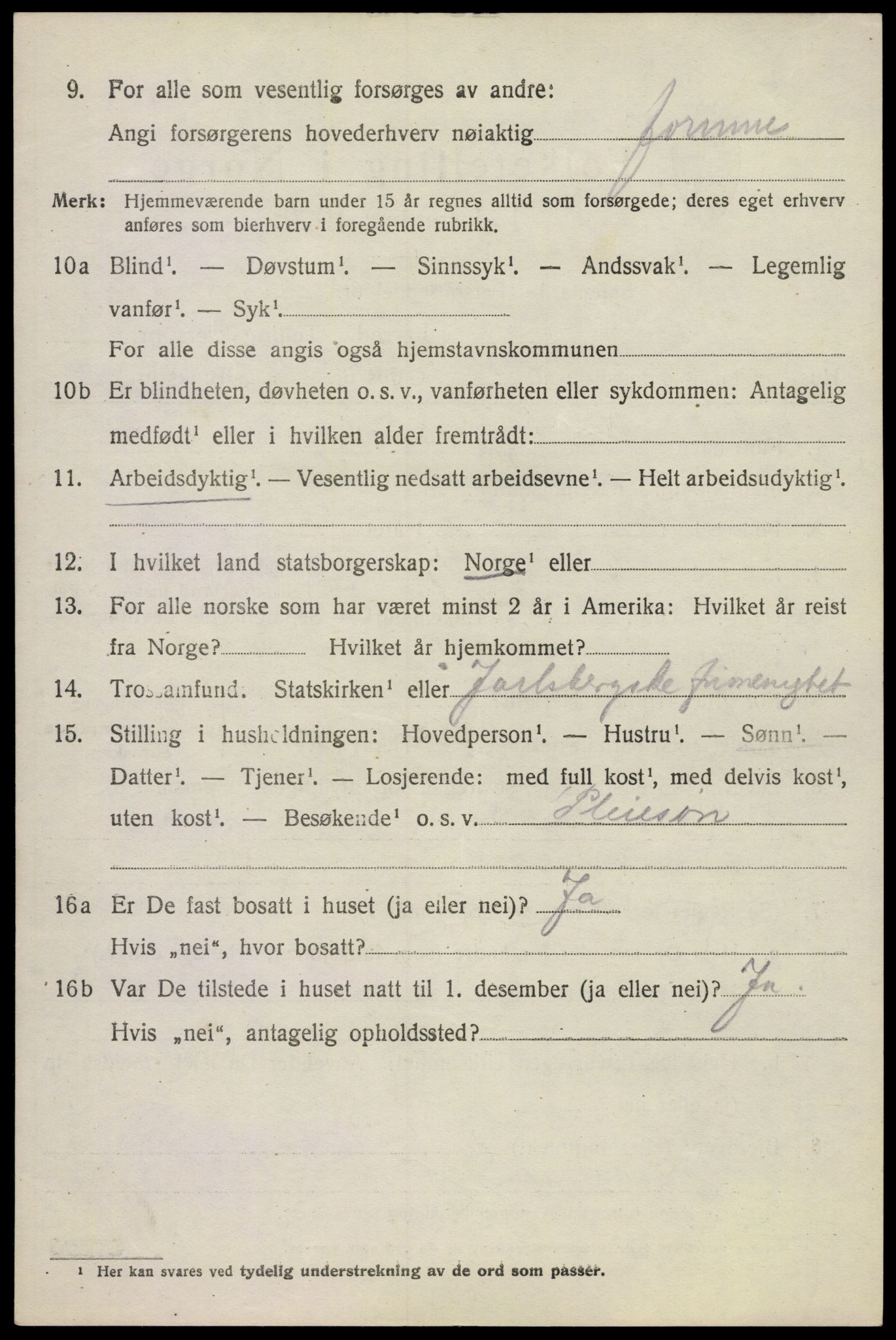 SAKO, 1920 census for Sem, 1920, p. 7470