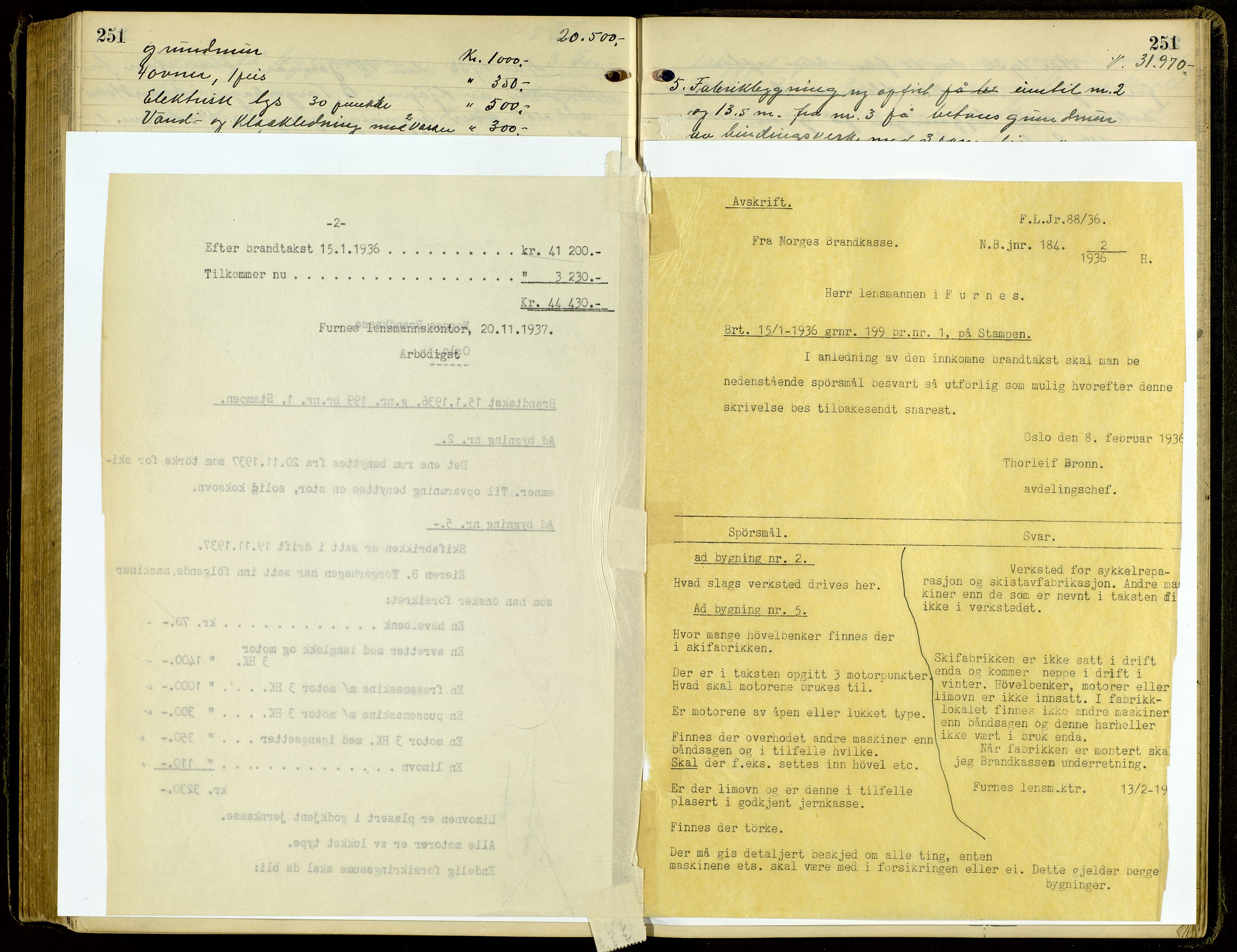 Norges Brannkasse, Furnes, AV/SAH-NBRANF-004/F/L0002: Branntakstprotokoll, 1916-1939