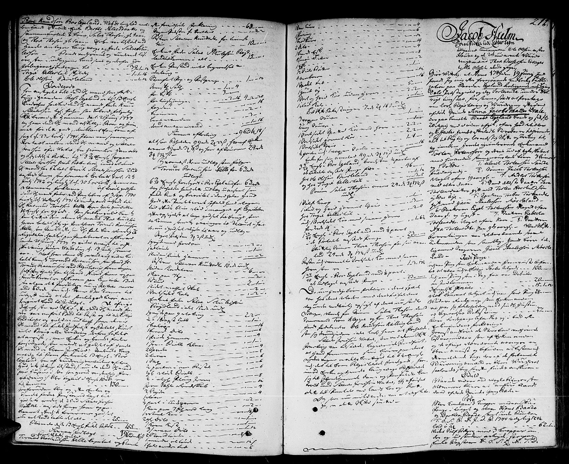 Lister sorenskriveri, AV/SAK-1221-0003/H/Hc/L0031: Skifteprotokoll nr 30a med register, 1748-1752, p. 213b-214a