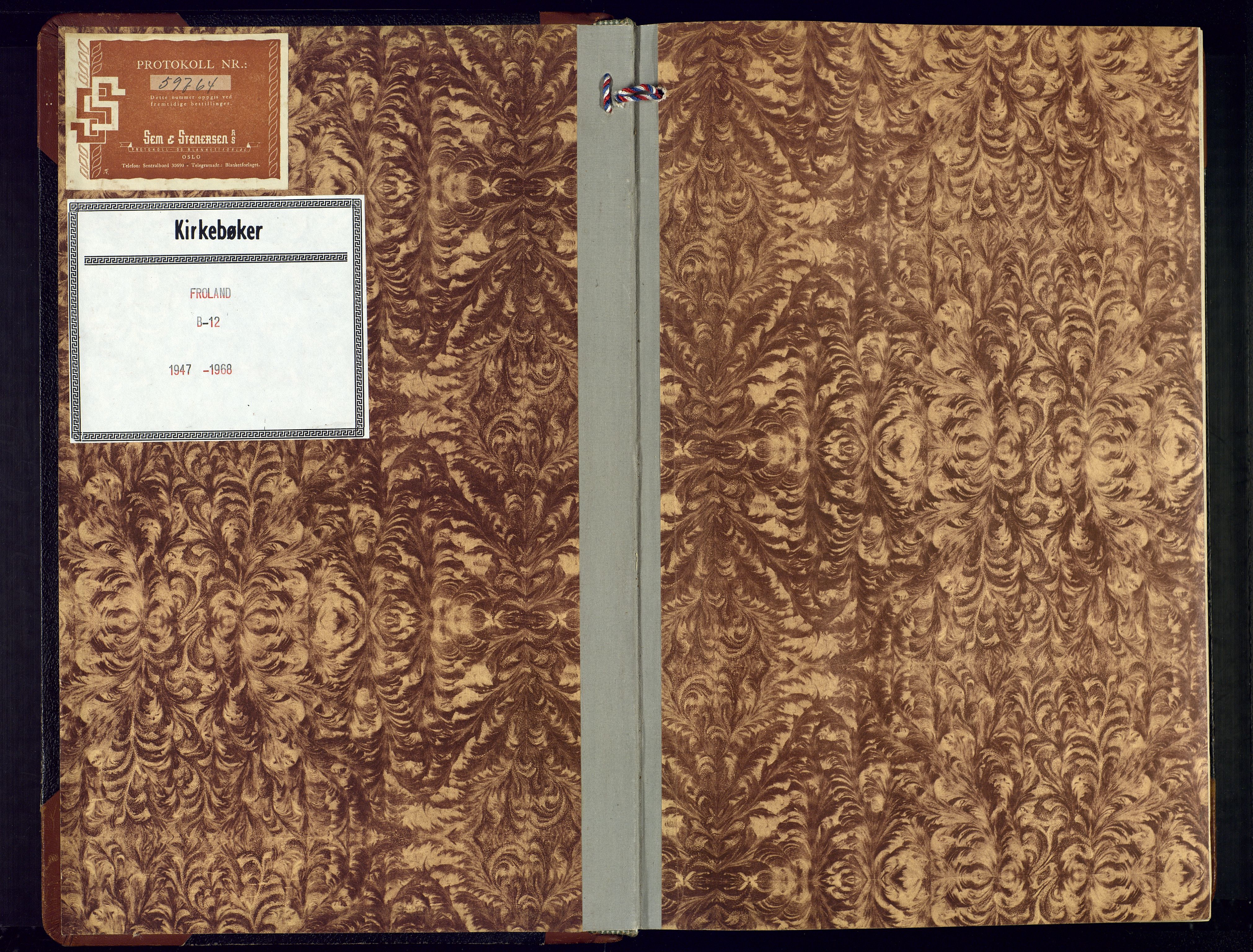 Froland sokneprestkontor, SAK/1111-0013/F/Fb/L0012: Parish register (copy) no. B-12, 1947-1968