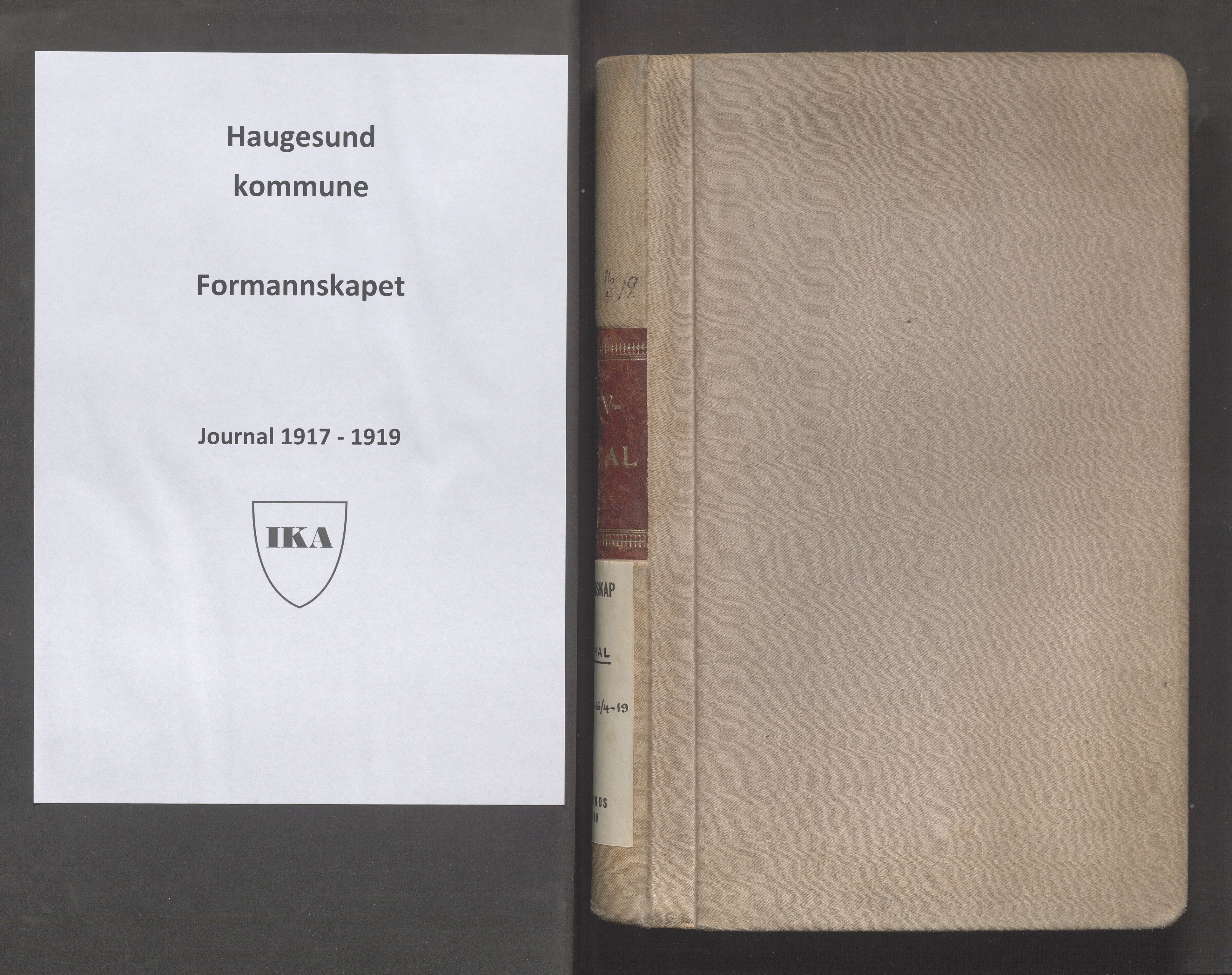 Haugesund kommune - Formannskapet, IKAR/X-0001/C/L0008: Journal, 1917-1919