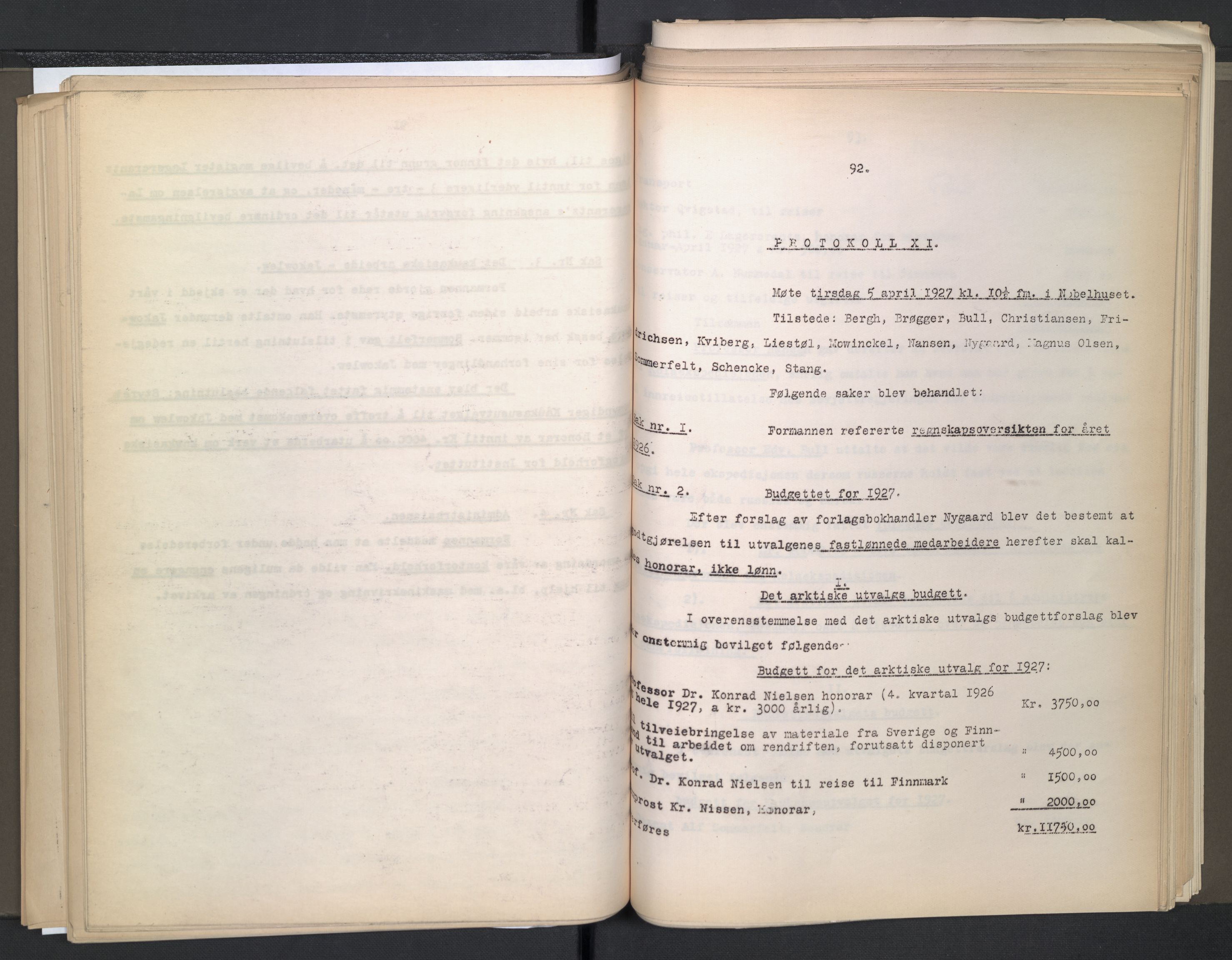 Instituttet for sammenlignende kulturforskning, AV/RA-PA-0424/A/L0005: Styreprotokoll, 1923-1930, p. 93