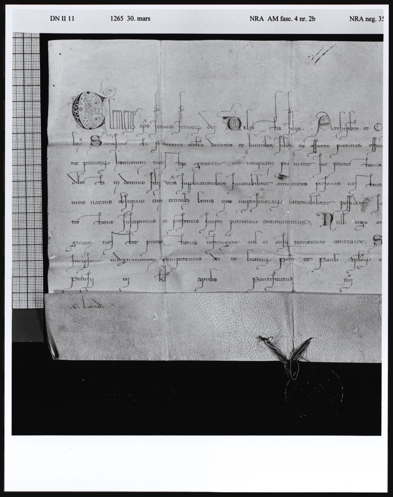 Riksarkivets diplomsamling, AV/RA-EA-5965/F05/L0011: NRA AM fasc. 4 nr. 1-2b, 1265-1307, p. 14