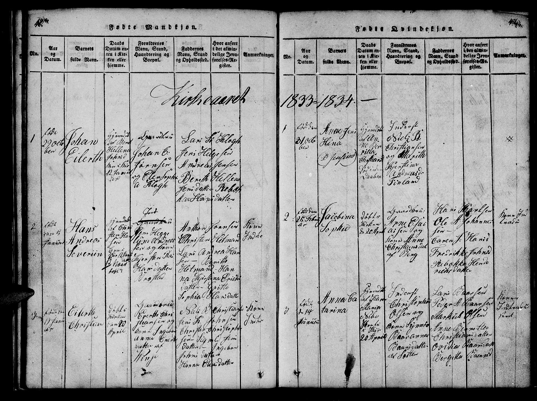 Tranøy sokneprestkontor, SATØ/S-1313/I/Ia/Iab/L0009klokker: Parish register (copy) no. 9, 1829-1834, p. 46-47