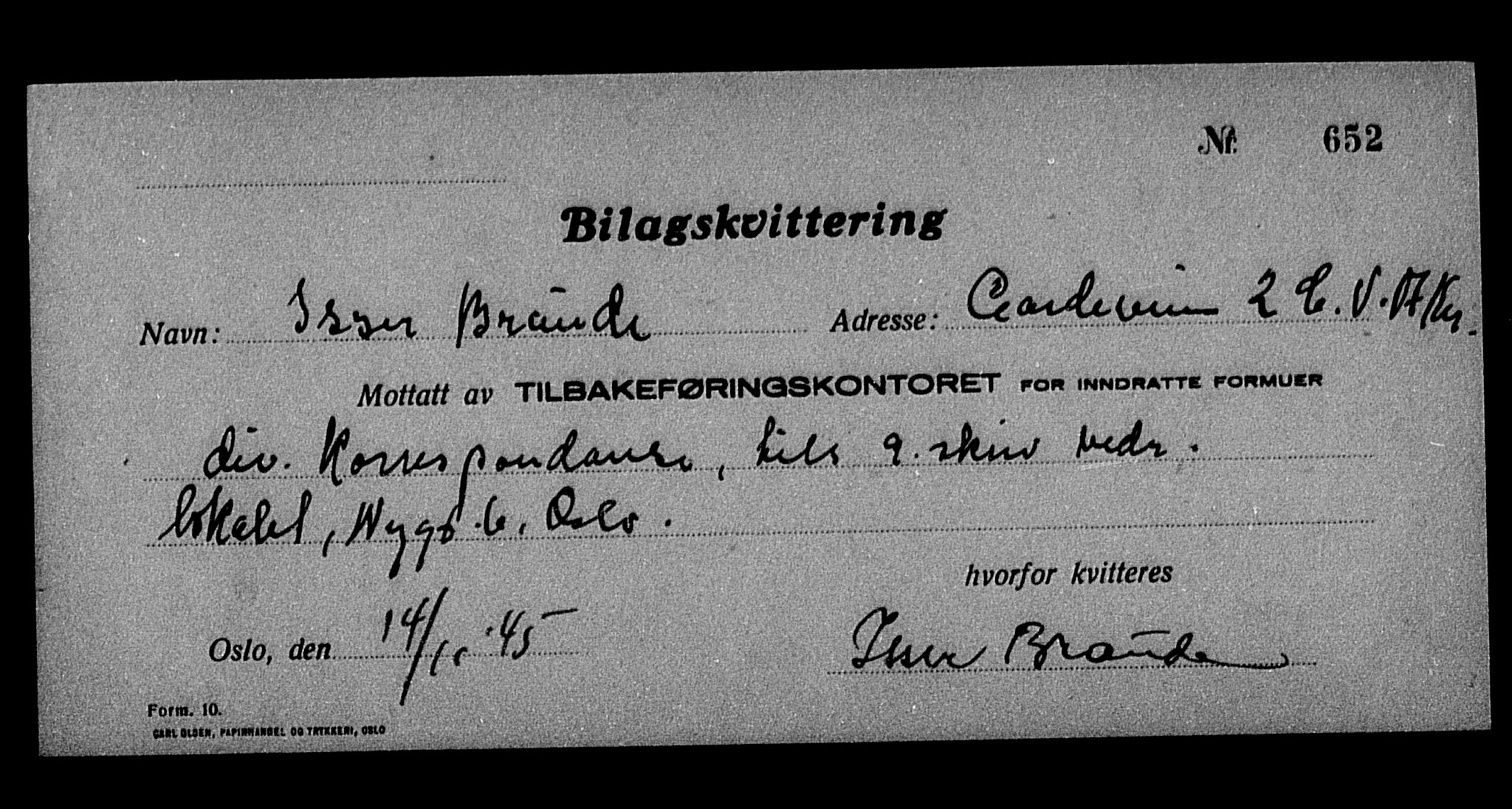 Justisdepartementet, Tilbakeføringskontoret for inndratte formuer, RA/S-1564/H/Hc/Hcc/L0930: --, 1945-1947, p. 509