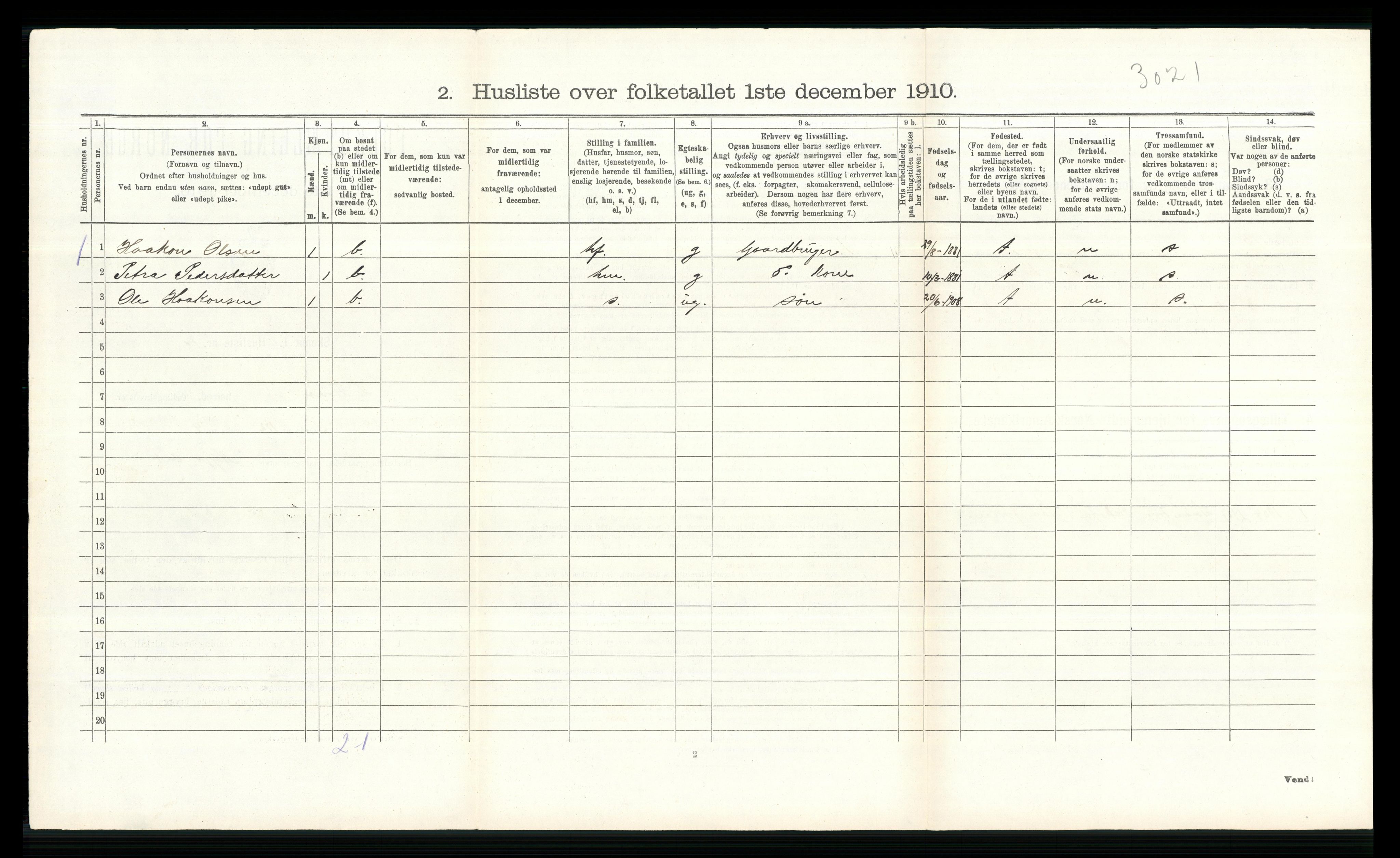 RA, 1910 census for Sør-Fron, 1910, p. 745