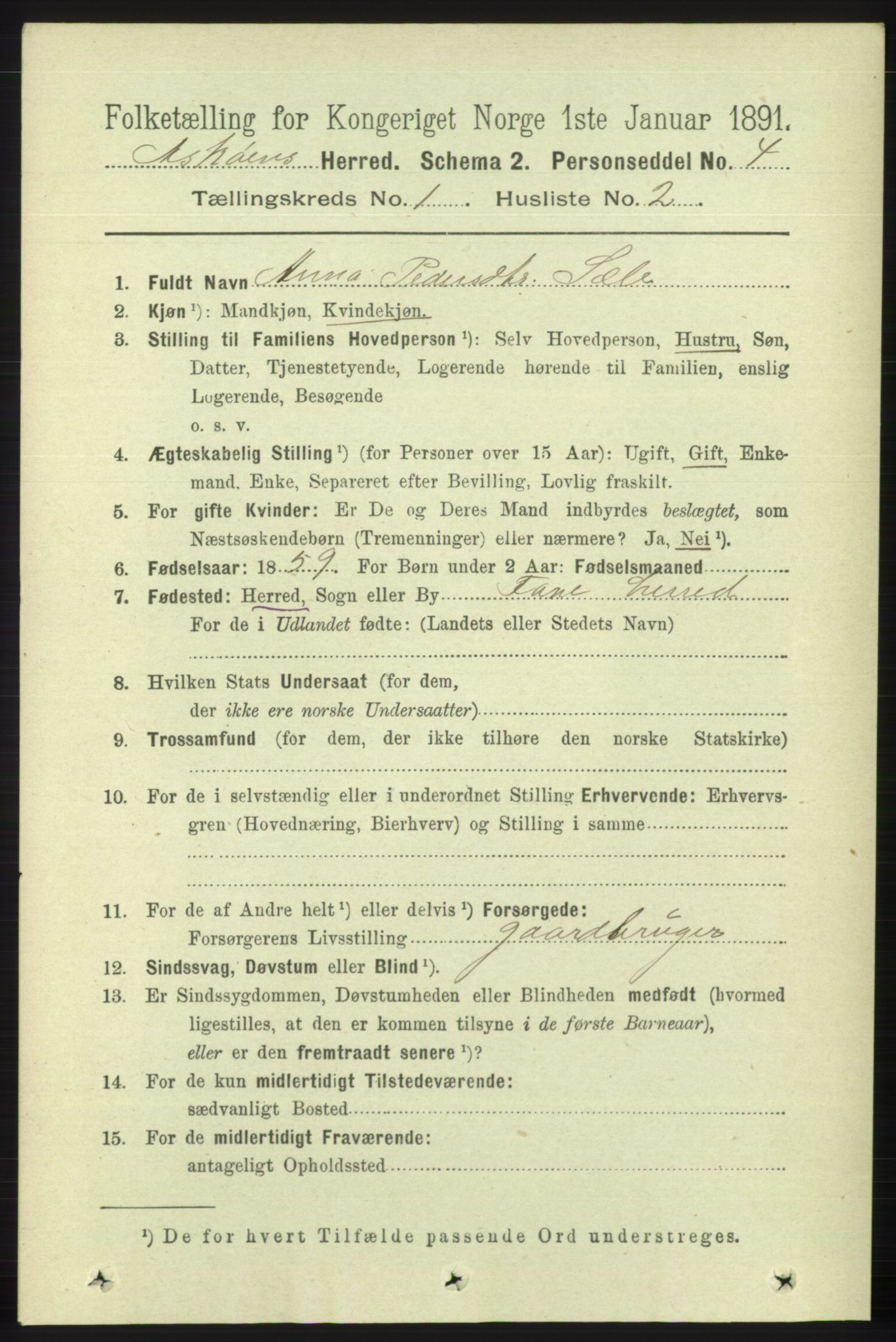 RA, 1891 census for 1247 Askøy, 1891, p. 118