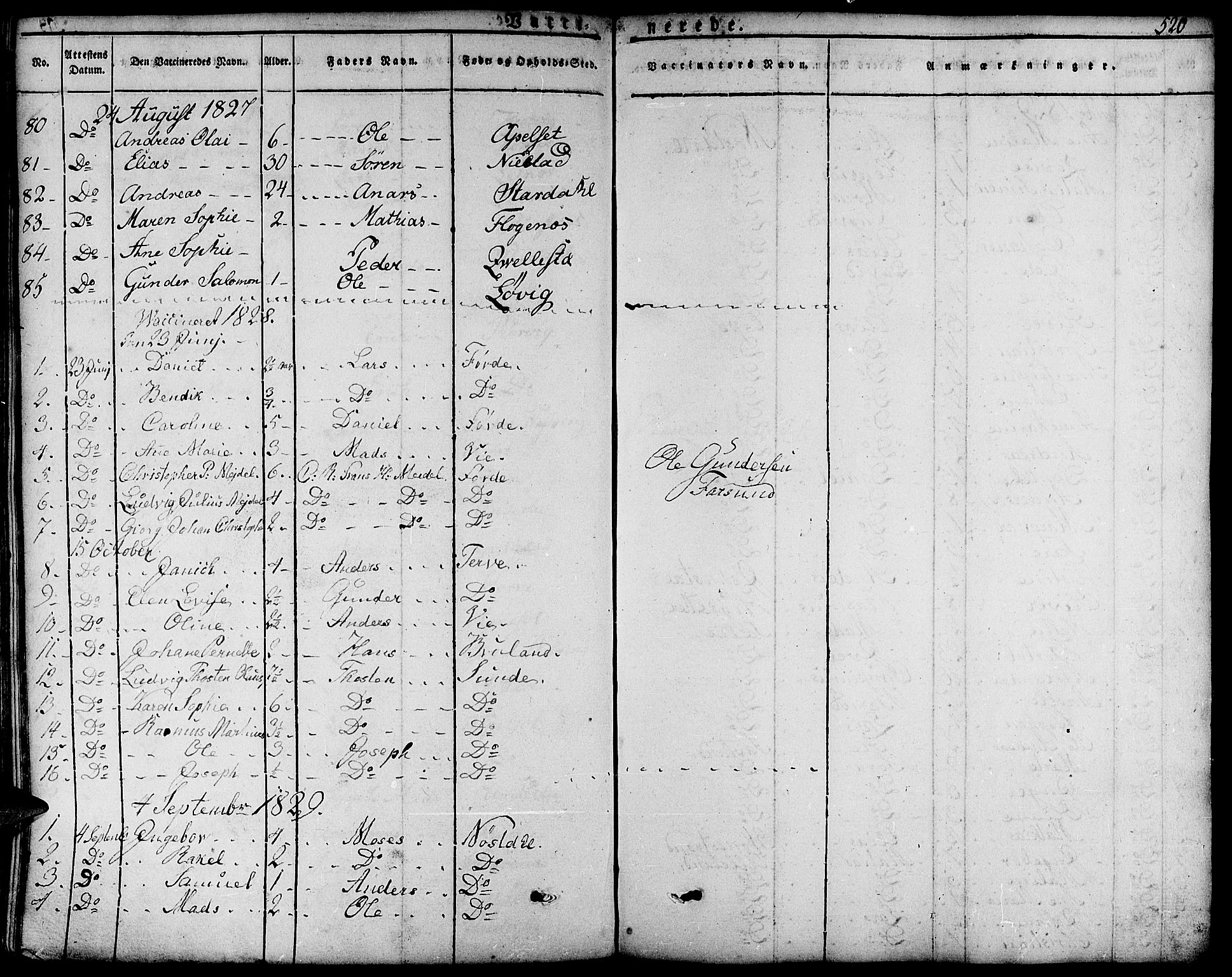 Førde sokneprestembete, SAB/A-79901/H/Haa/Haaa/L0006: Parish register (official) no. A 6, 1821-1842, p. 520