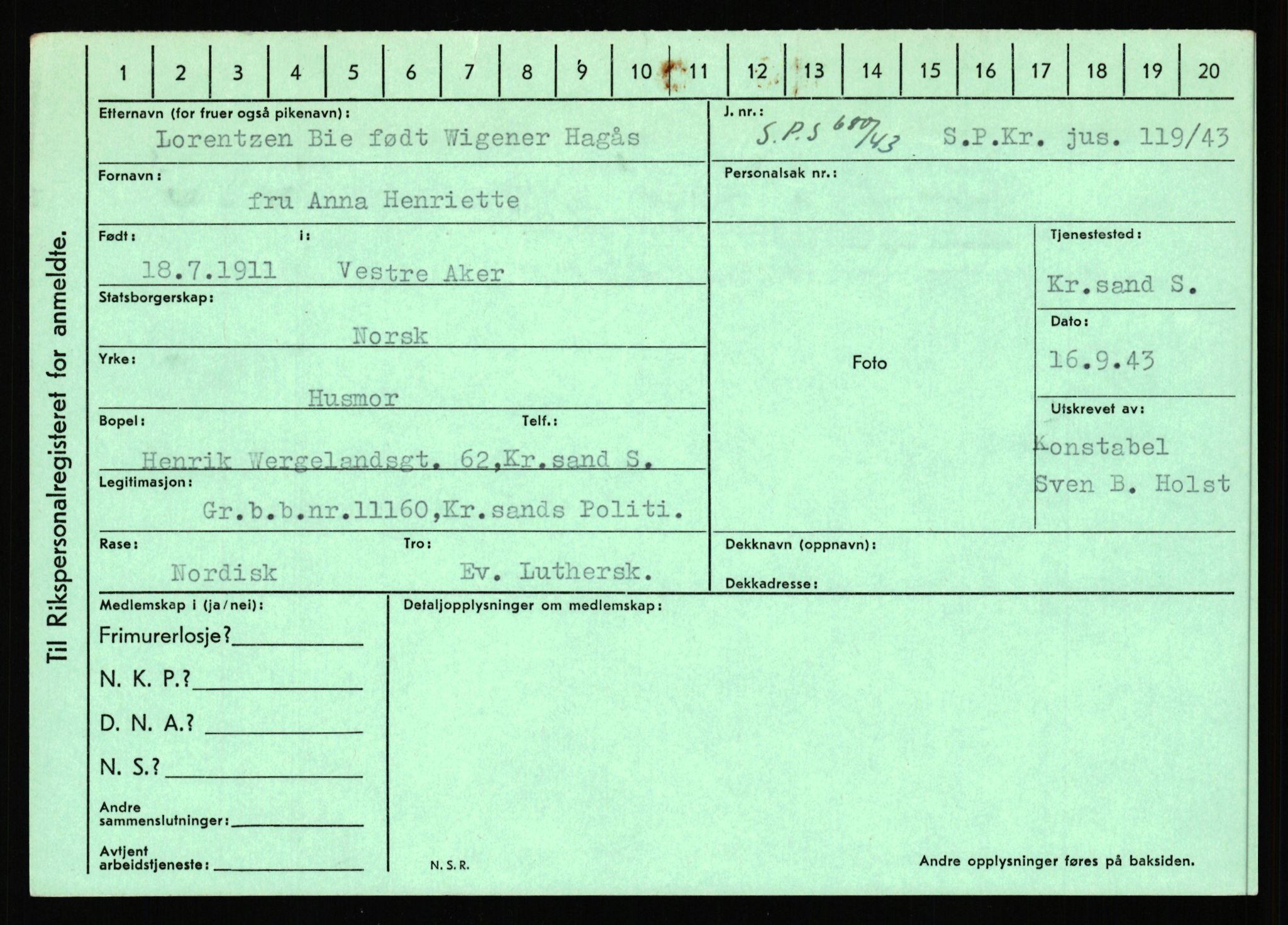 Statspolitiet - Hovedkontoret / Osloavdelingen, AV/RA-S-1329/C/Ca/L0002: Arneberg - Brand, 1943-1945, p. 3182