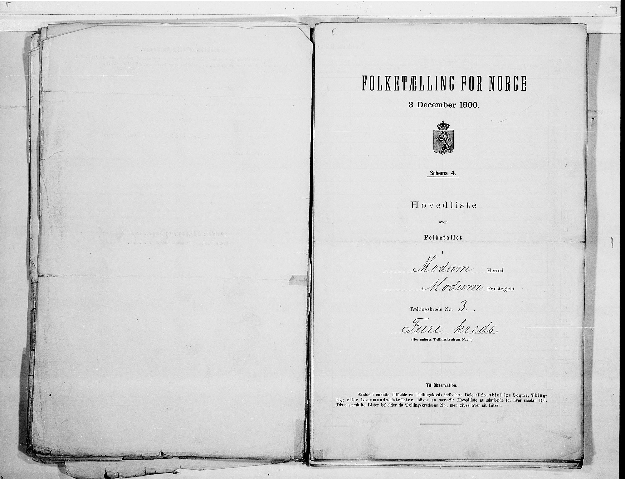 RA, 1900 census for Modum, 1900, p. 8