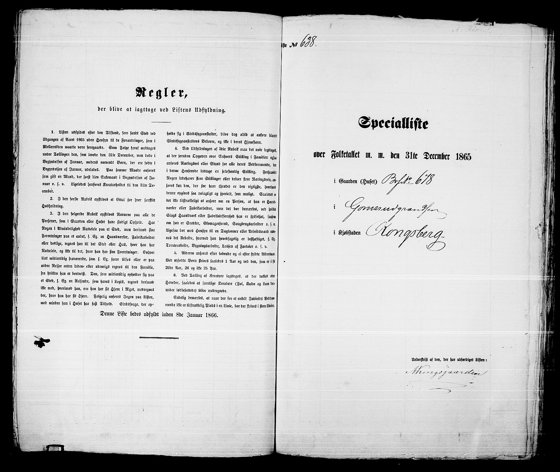 RA, 1865 census for Kongsberg/Kongsberg, 1865, p. 1298