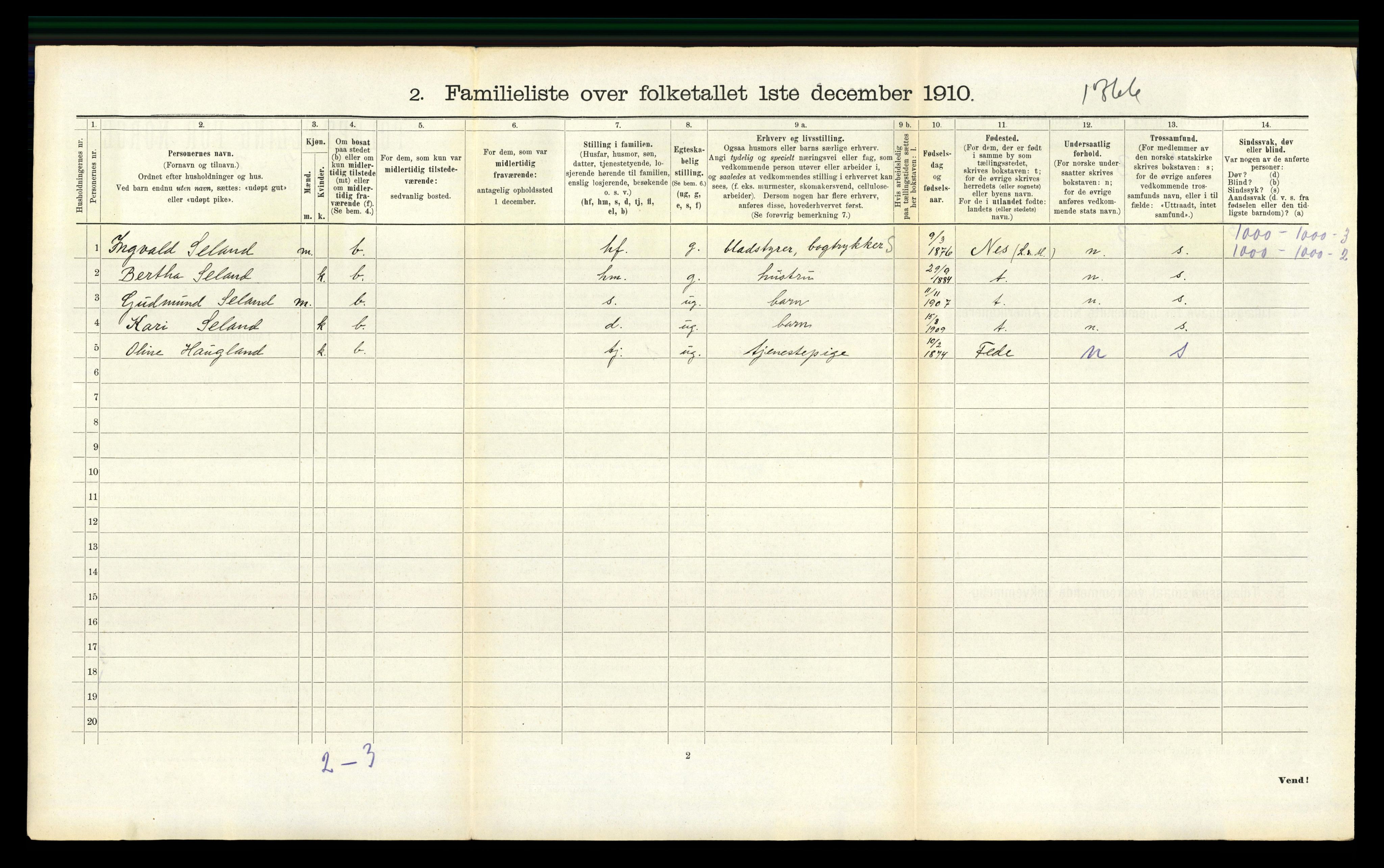 RA, 1910 census for Flekkefjord, 1910, p. 1103