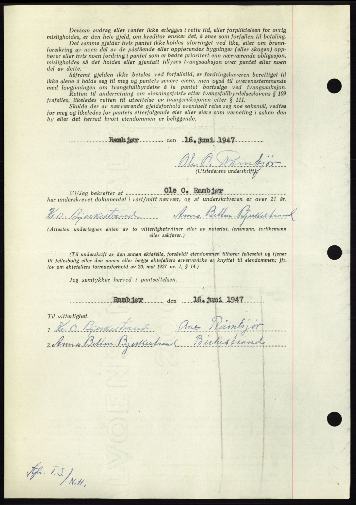 Nordmøre sorenskriveri, AV/SAT-A-4132/1/2/2Ca: Mortgage book no. B96, 1947-1947, Diary no: : 1321/1947