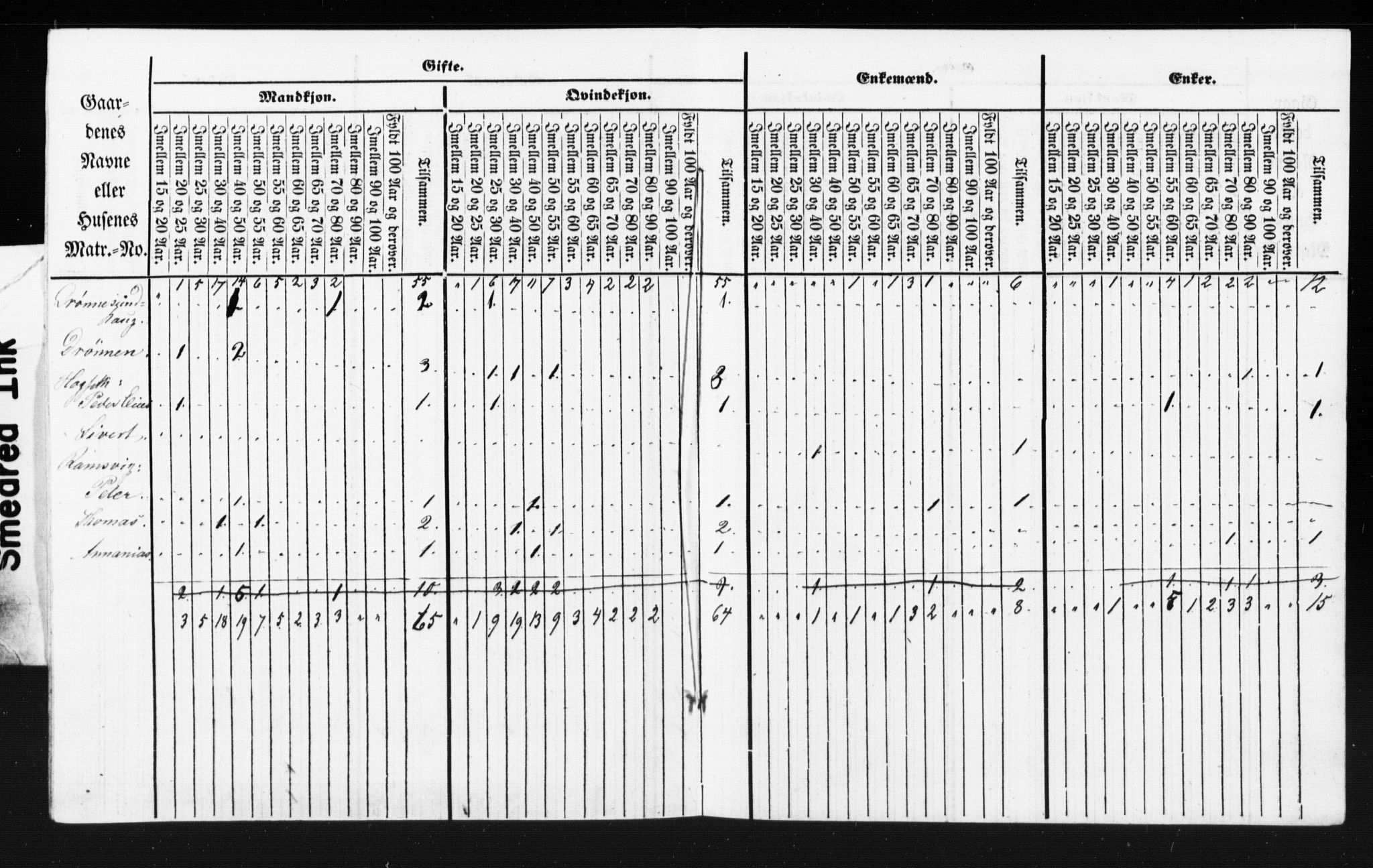 SAT, Census 1855 for Borgund, 1855, p. 16