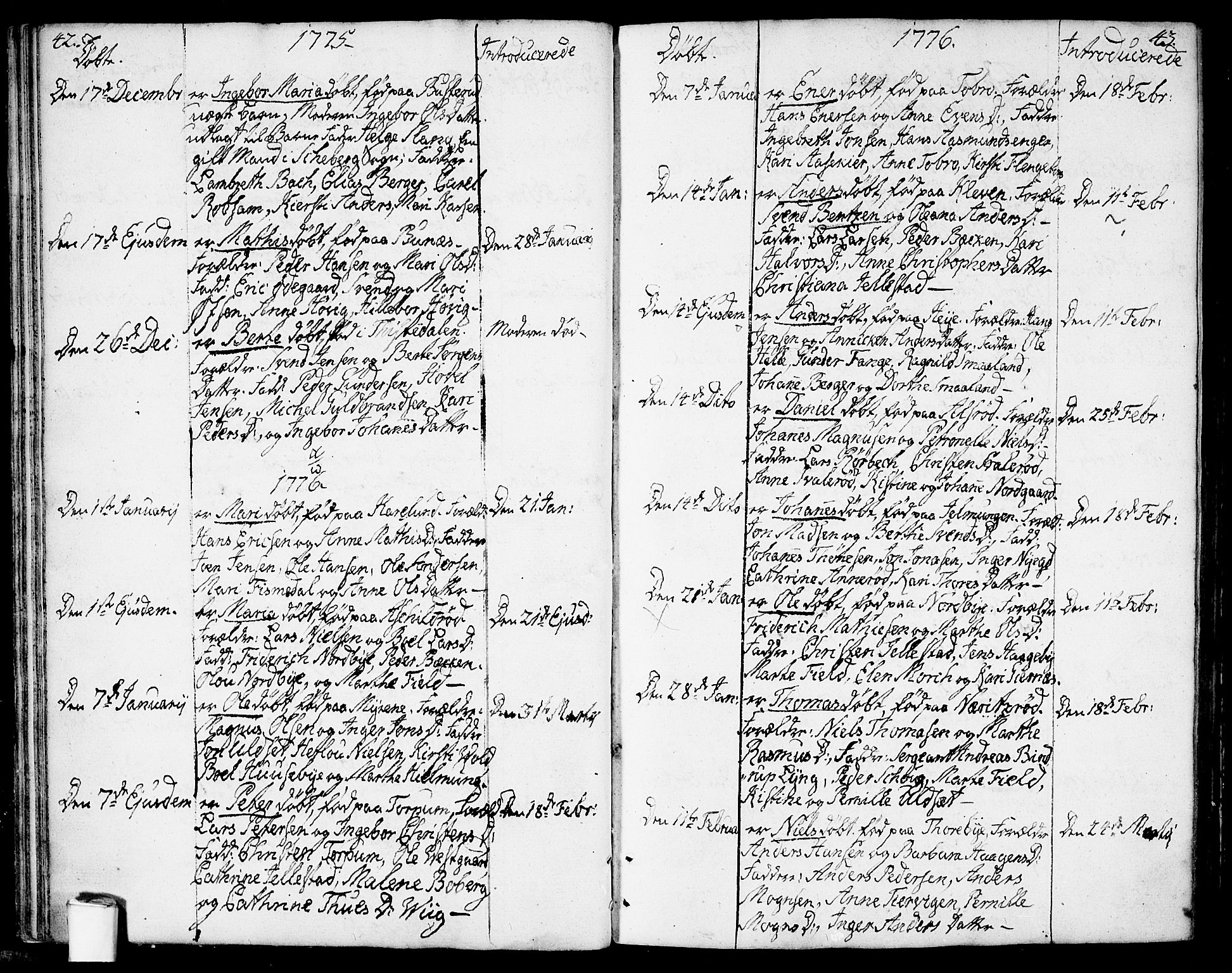 Berg prestekontor Kirkebøker, SAO/A-10902/F/Fa/L0001: Parish register (official) no. I 1, 1770-1814, p. 42-43