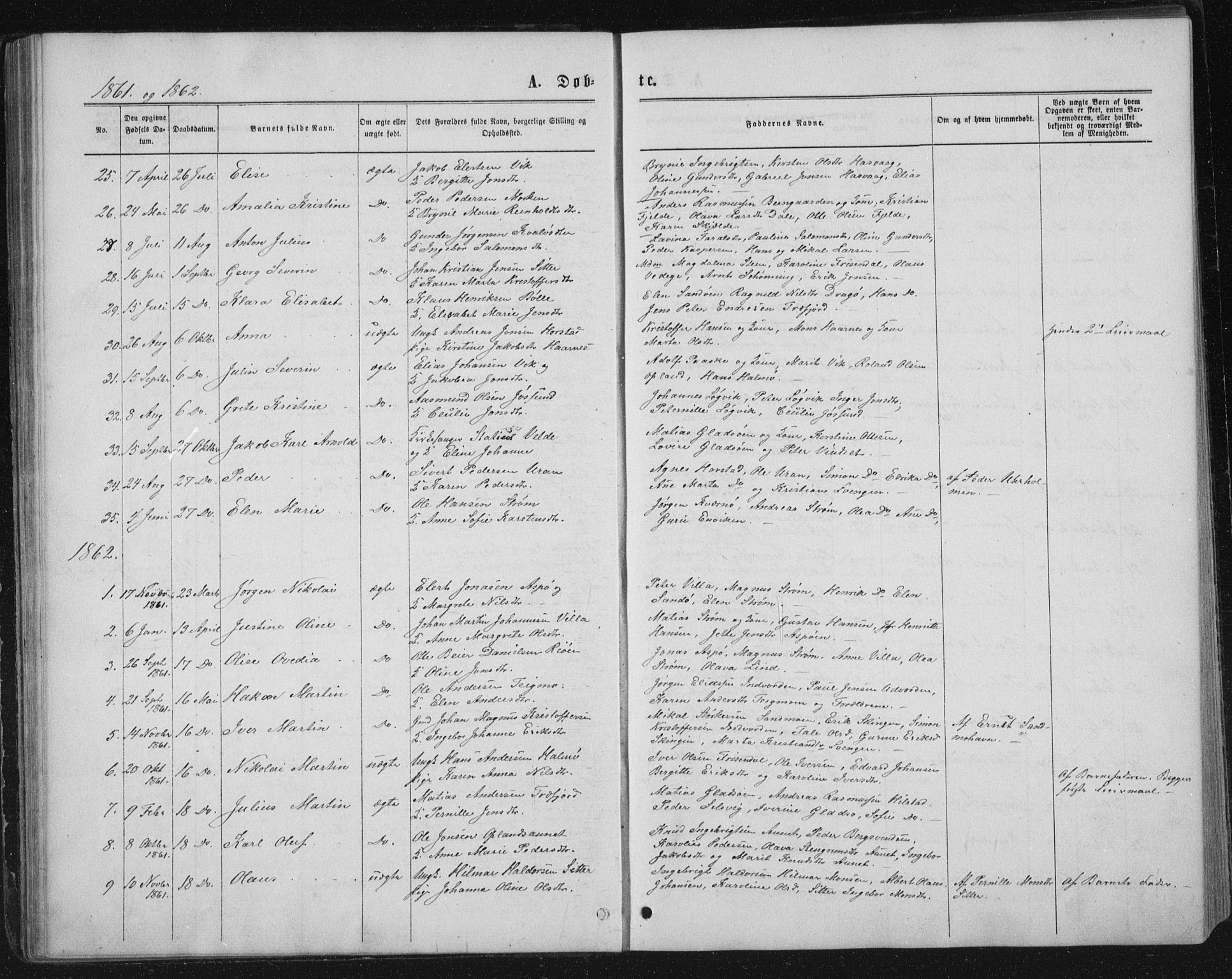 Ministerialprotokoller, klokkerbøker og fødselsregistre - Nord-Trøndelag, AV/SAT-A-1458/771/L0595: Parish register (official) no. 771A02, 1840-1869