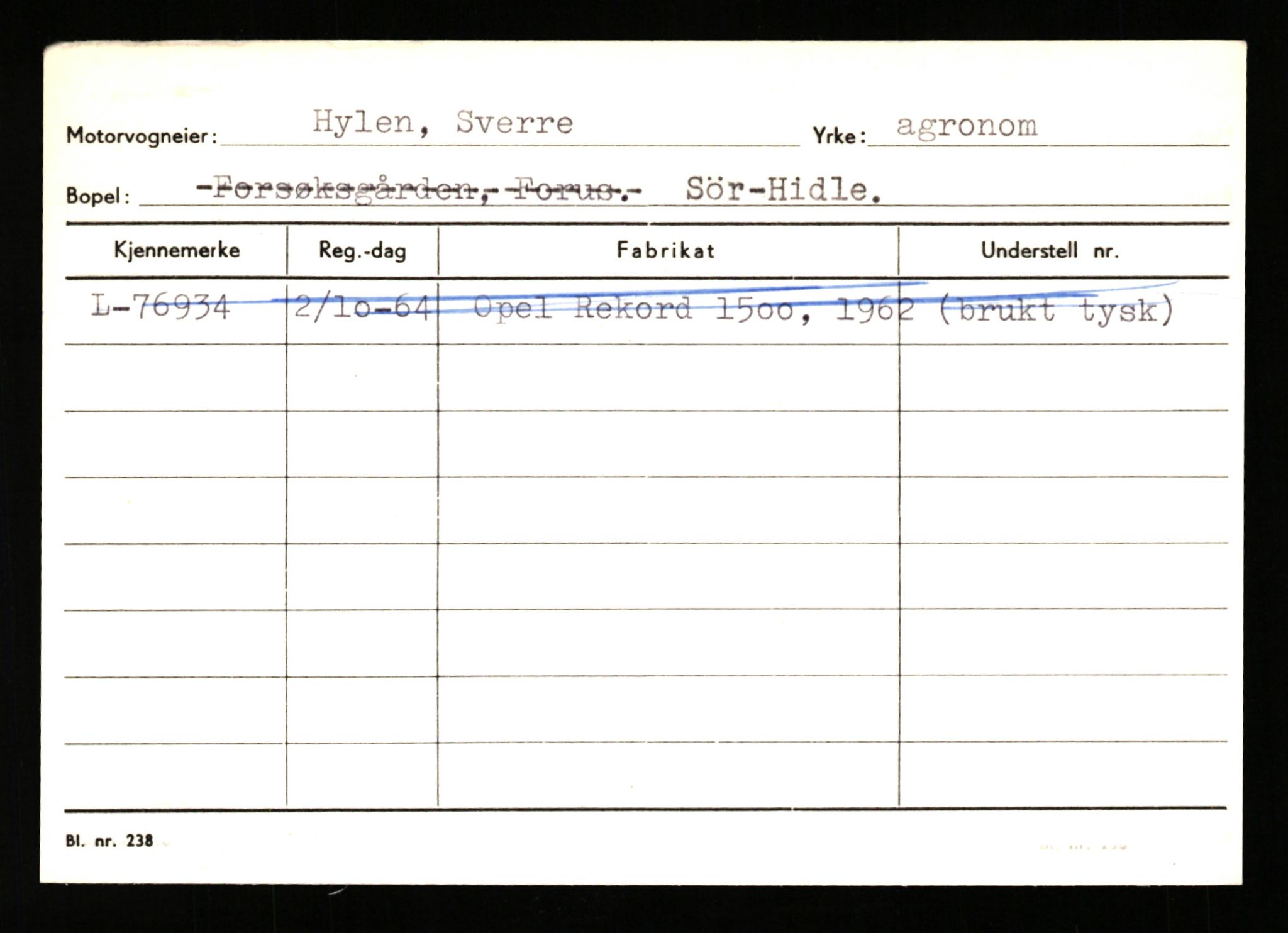 Stavanger trafikkstasjon, SAST/A-101942/0/H/L0016: Holmevik - Høyland, 1930-1971, p. 2047