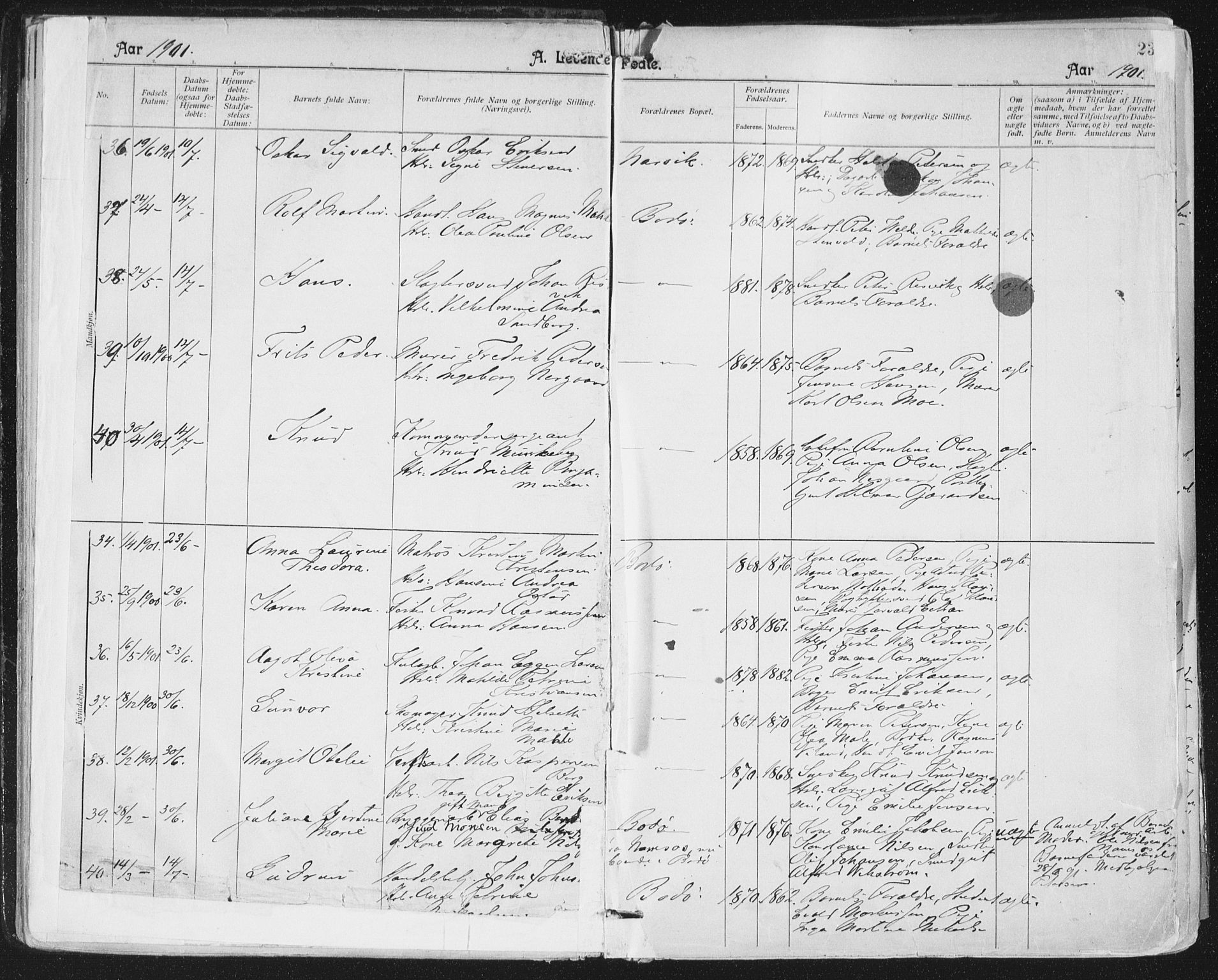 Ministerialprotokoller, klokkerbøker og fødselsregistre - Nordland, SAT/A-1459/801/L0011: Parish register (official) no. 801A11, 1900-1916, p. 23