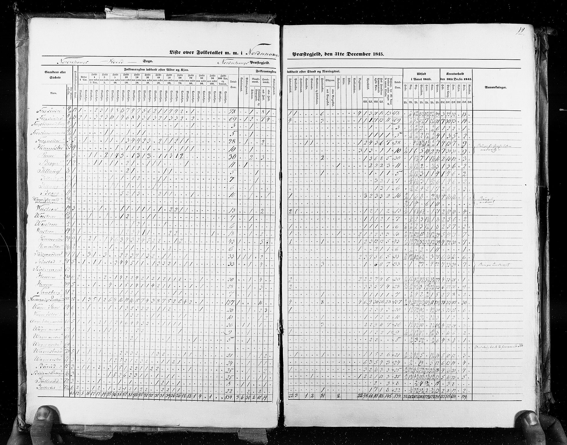 RA, Census 1845, vol. 4: Buskerud amt og Jarlsberg og Larvik amt, 1845, p. 12