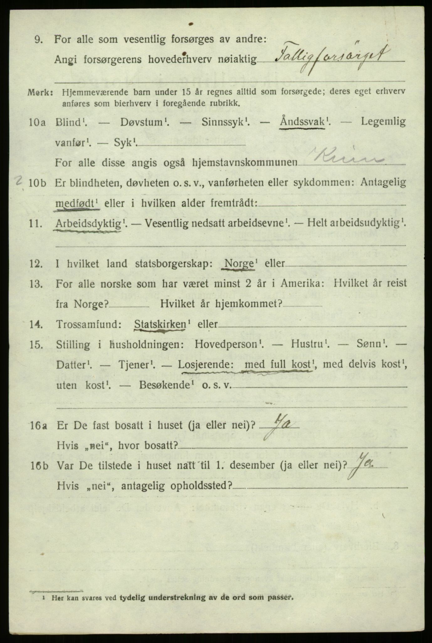 SAB, 1920 census for Kinn, 1920, p. 10890