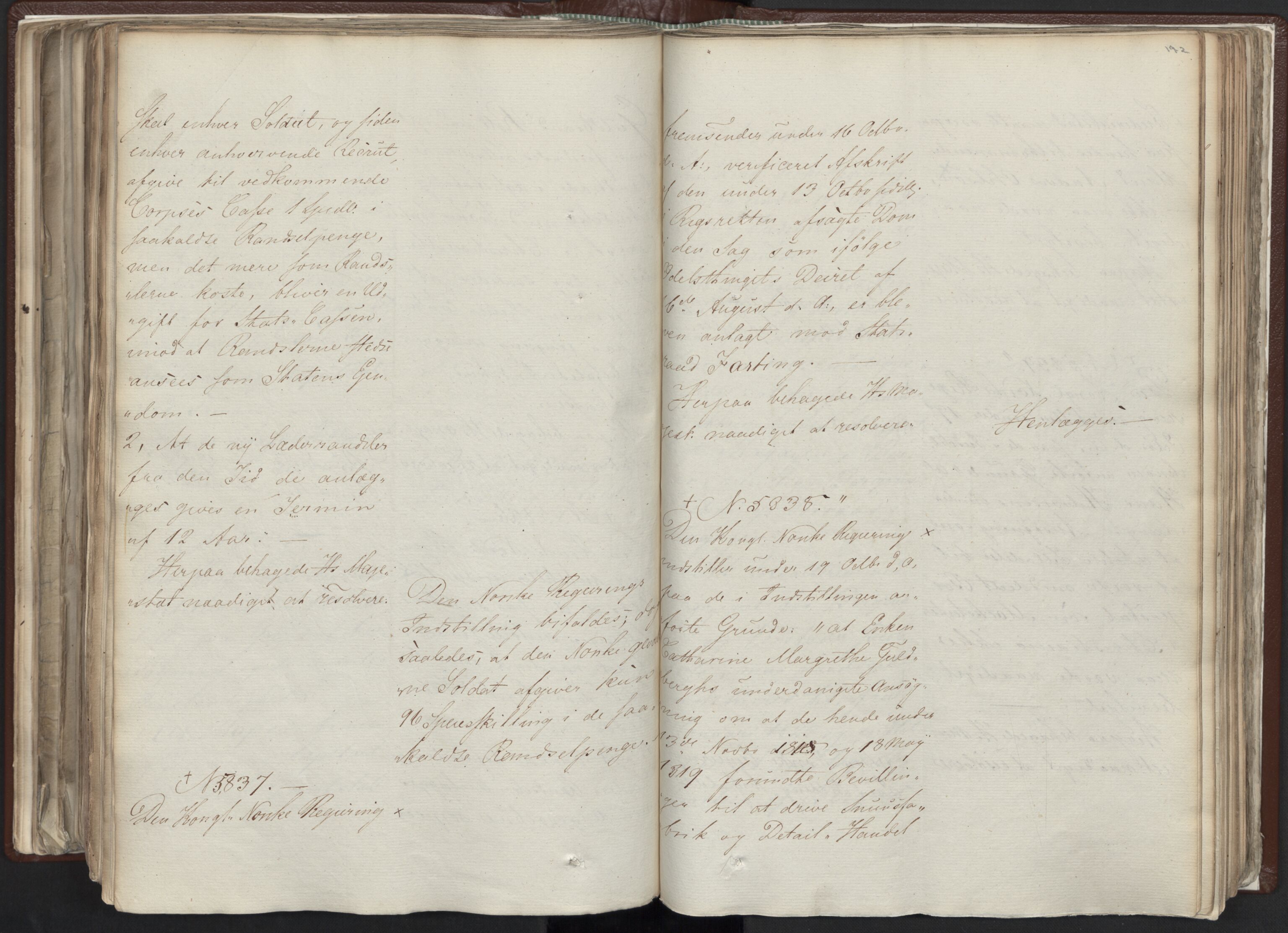 Statsrådssekretariatet, AV/RA-S-1001/A/Ab/L0012: Kgl. res. nr. 5679-6008 II, 1821, p. 171b-172a