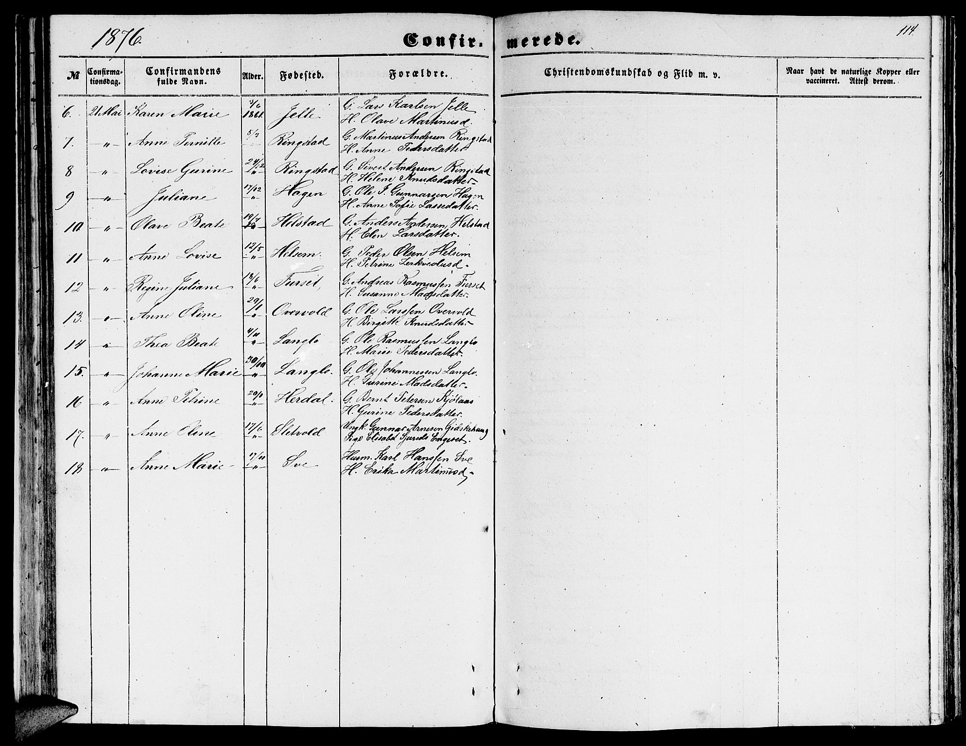 Ministerialprotokoller, klokkerbøker og fødselsregistre - Møre og Romsdal, AV/SAT-A-1454/520/L0291: Parish register (copy) no. 520C03, 1854-1881, p. 114