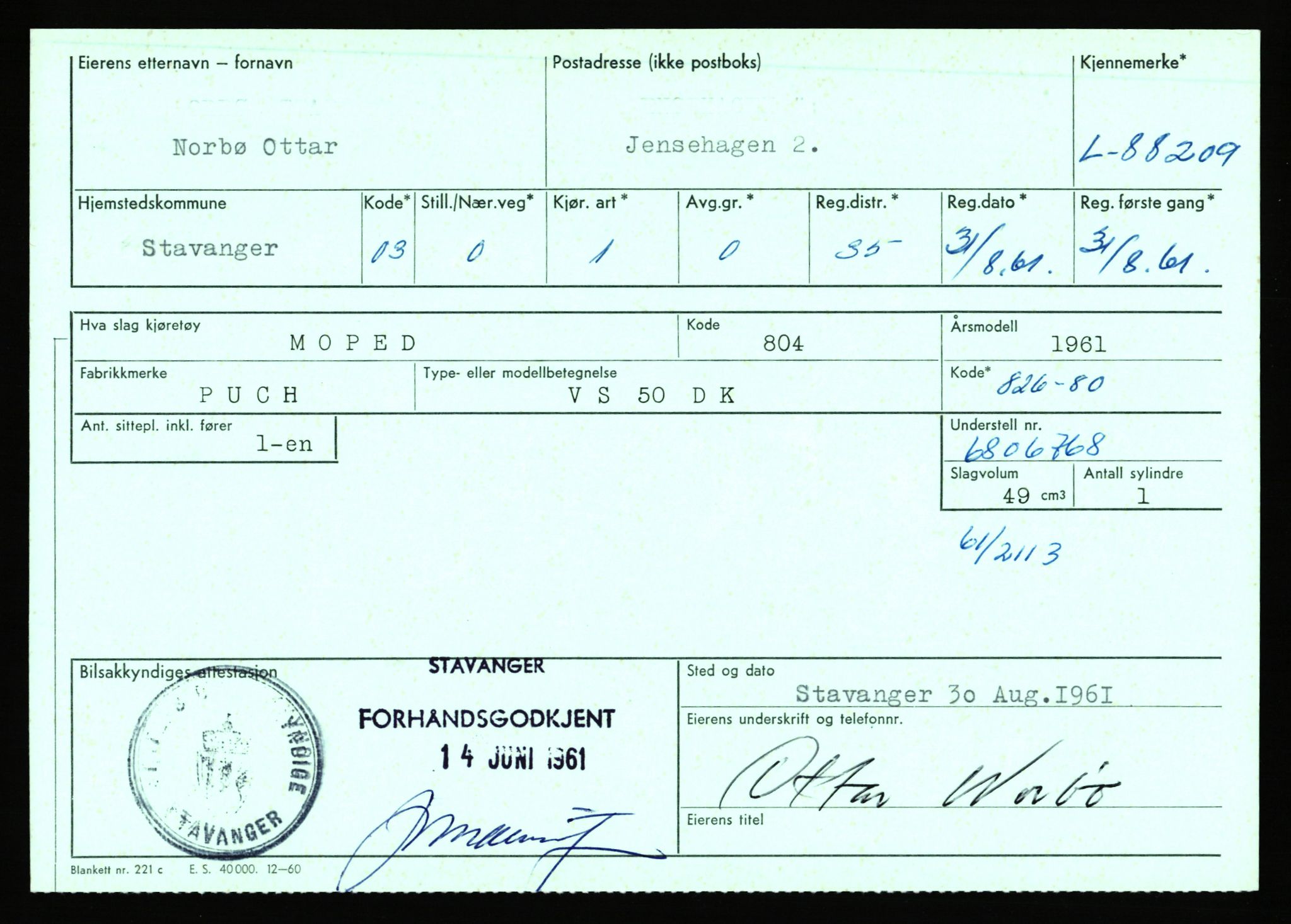 Stavanger trafikkstasjon, AV/SAST-A-101942/0/F/L0074: L-86500 - L-88799, 1930-1971, p. 1756