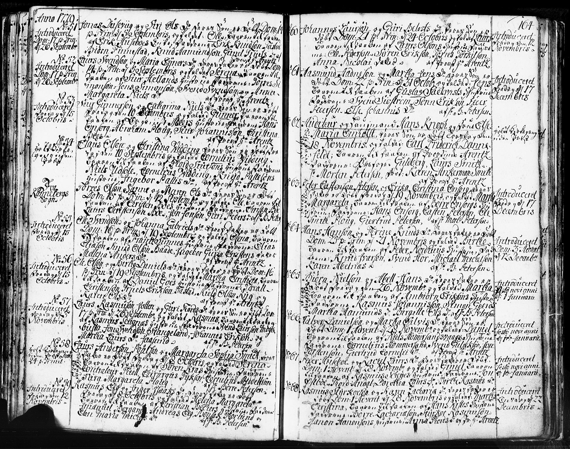 Domkirken sokneprestkontor, SAST/A-101812/001/30/30BB/L0004: Parish register (copy) no. B 4, 1752-1790, p. 164