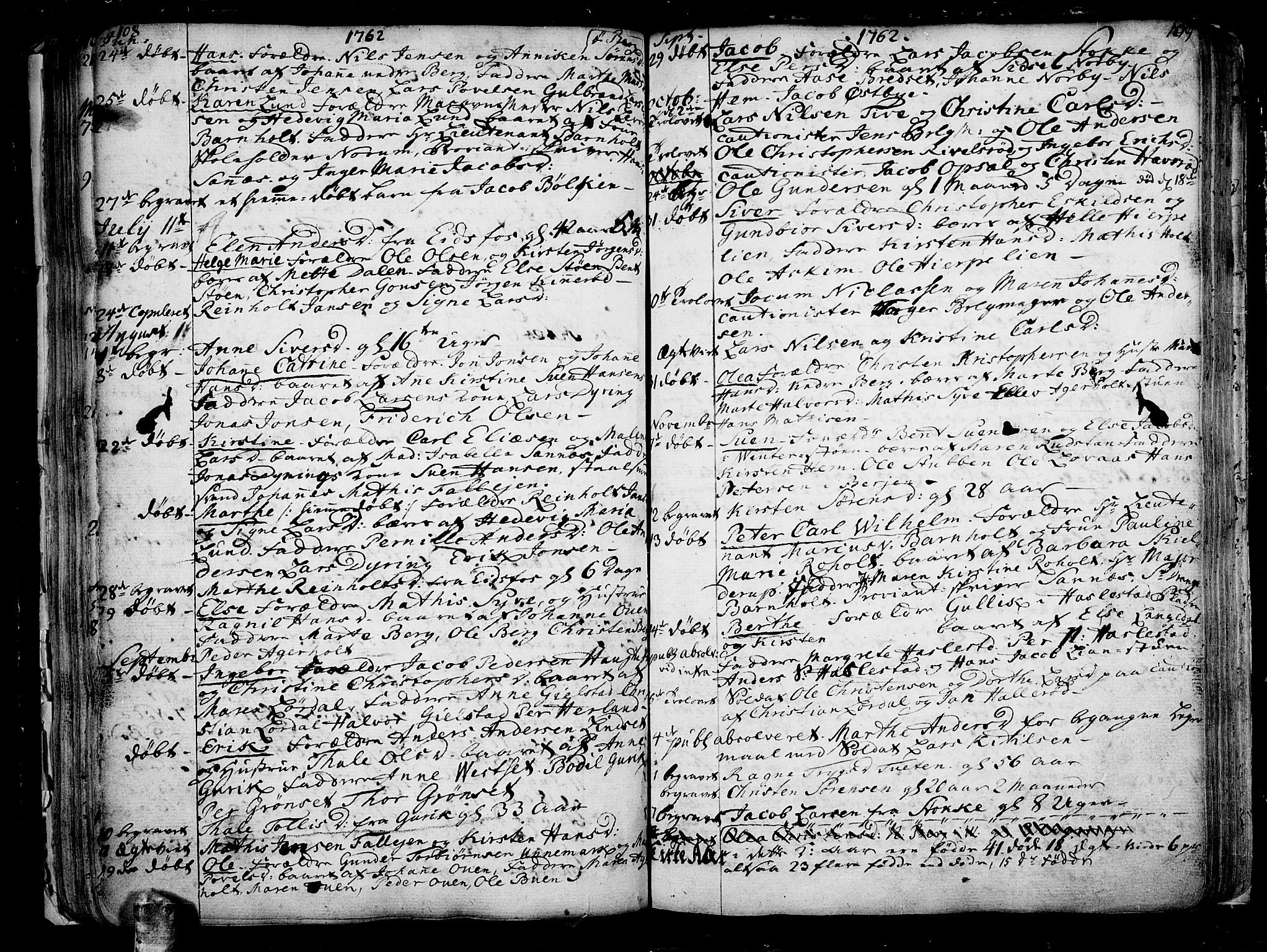 Hof kirkebøker, AV/SAKO-A-64/F/Fa/L0002: Parish register (official) no. I 2, 1746-1781, p. 108-109