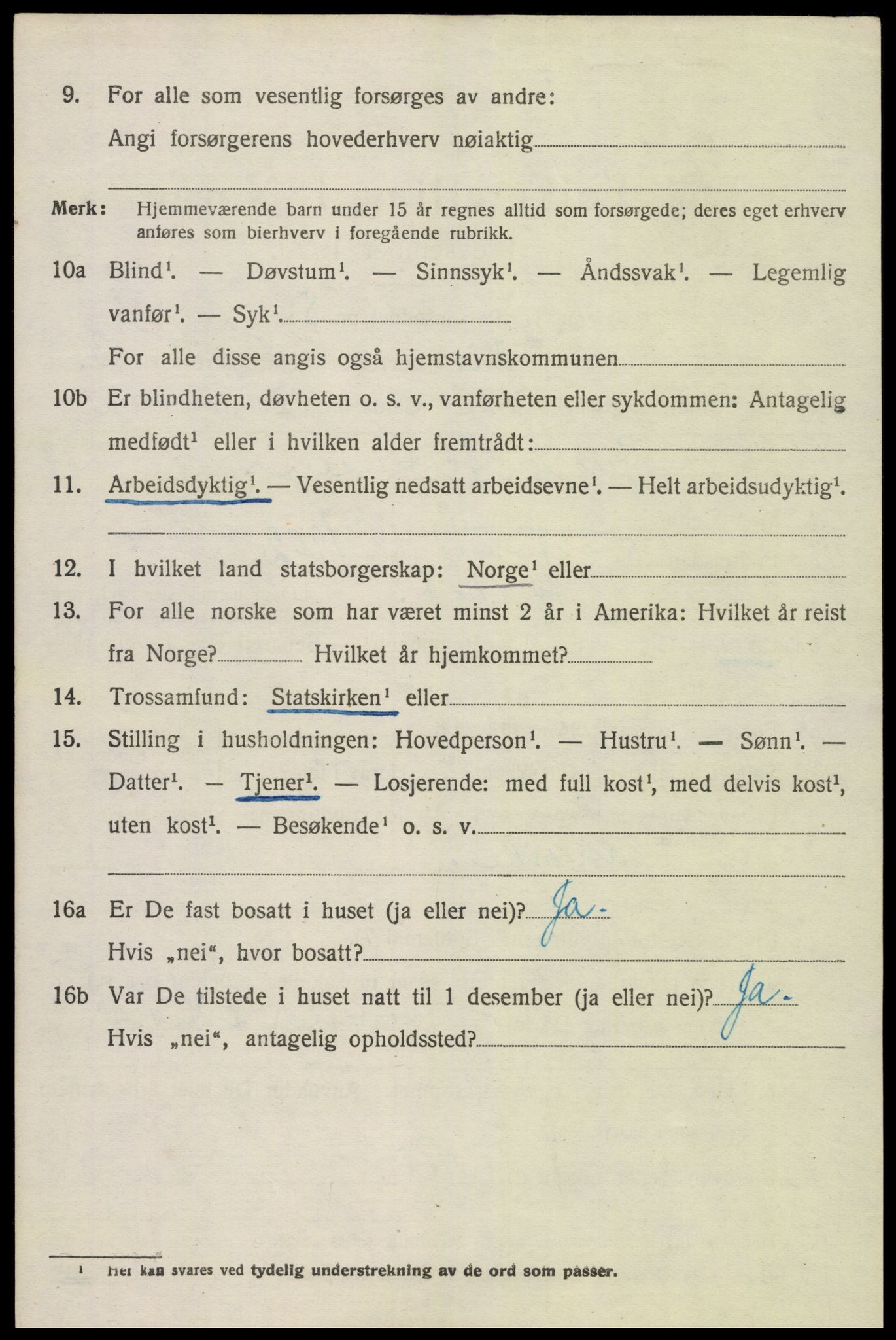 SAK, 1920 census for Hisøy, 1920, p. 5319