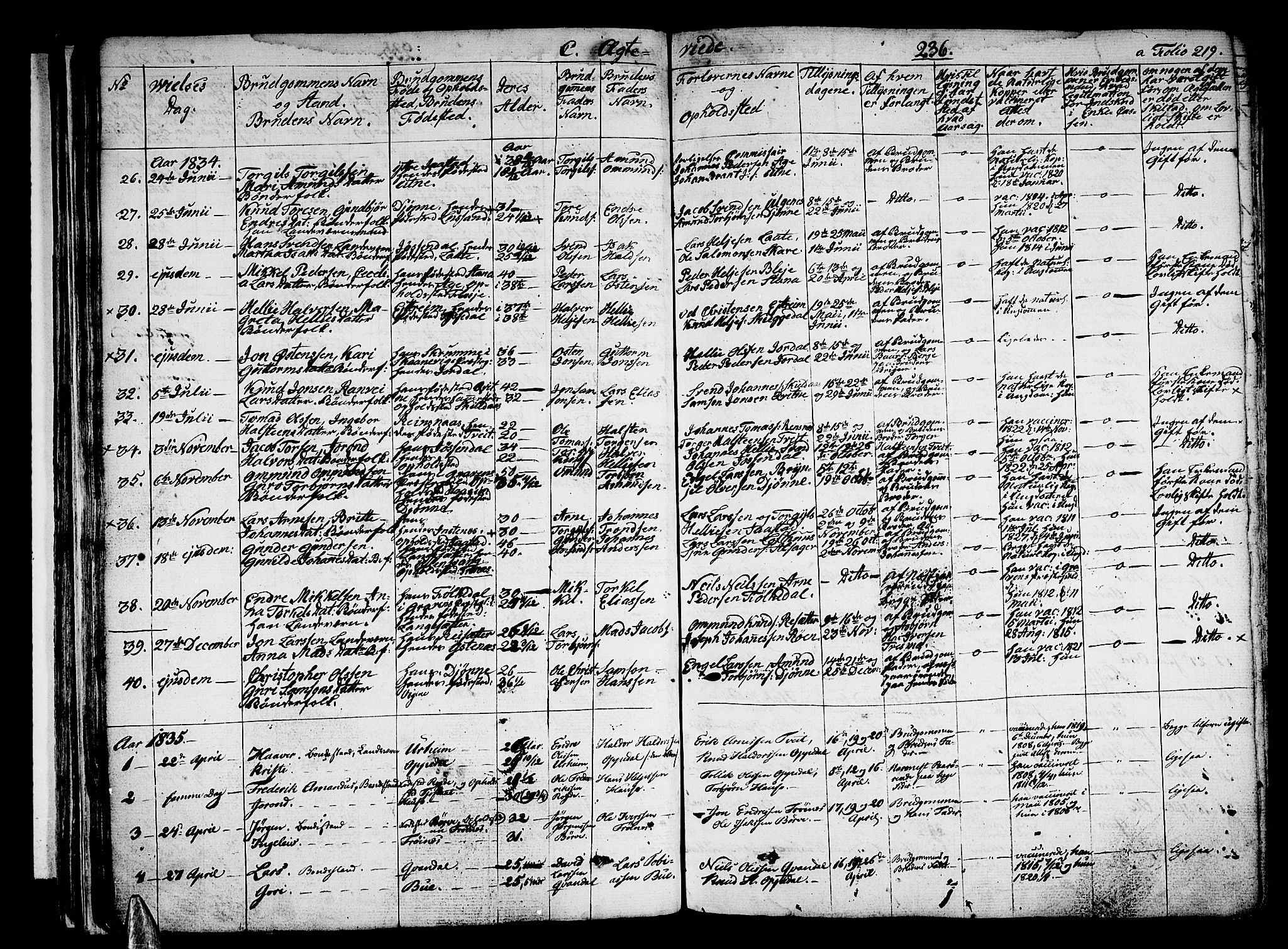 Ullensvang sokneprestembete, SAB/A-78701/H/Haa: Parish register (official) no. A 10, 1825-1853, p. 236