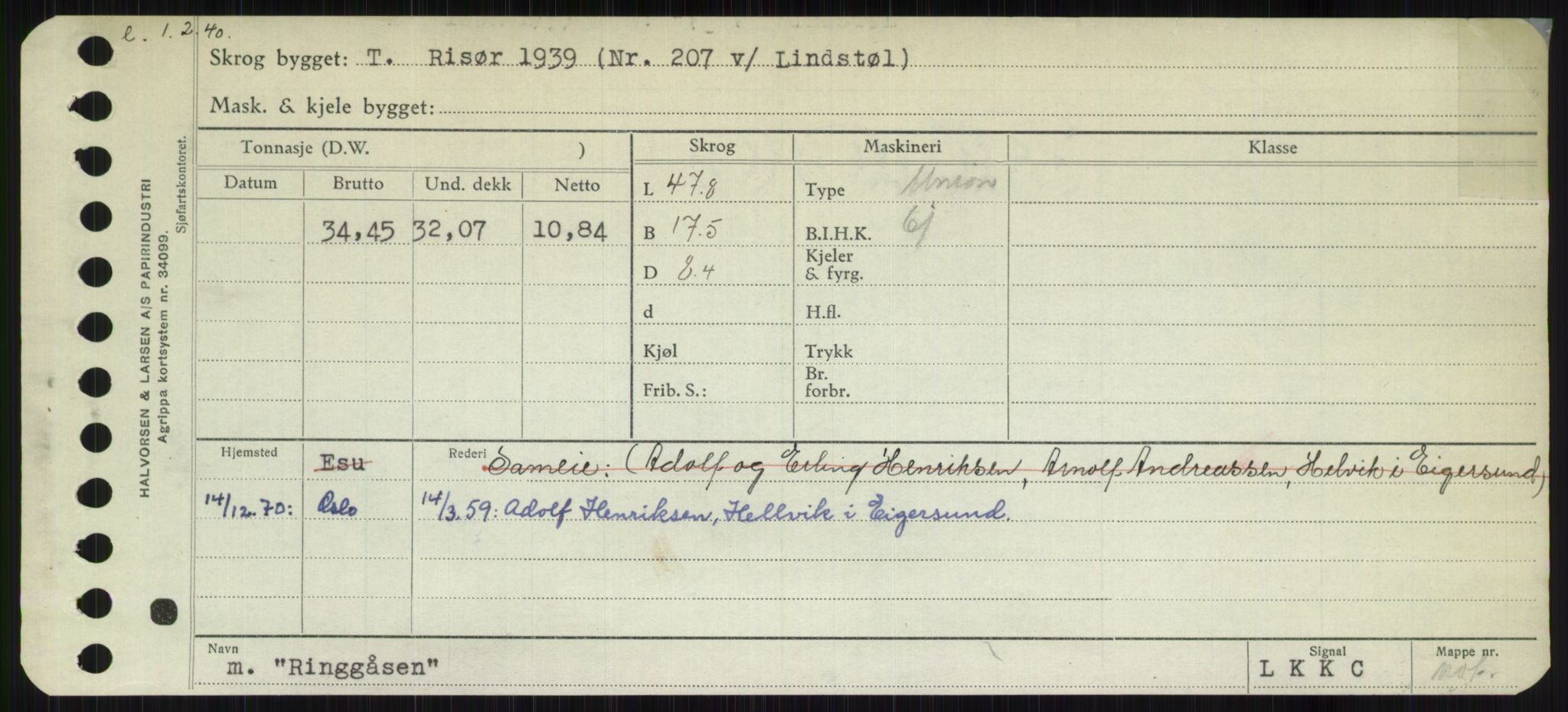 Sjøfartsdirektoratet med forløpere, Skipsmålingen, RA/S-1627/H/Ha/L0004/0002: Fartøy, Mas-R / Fartøy, Odin-R, p. 707