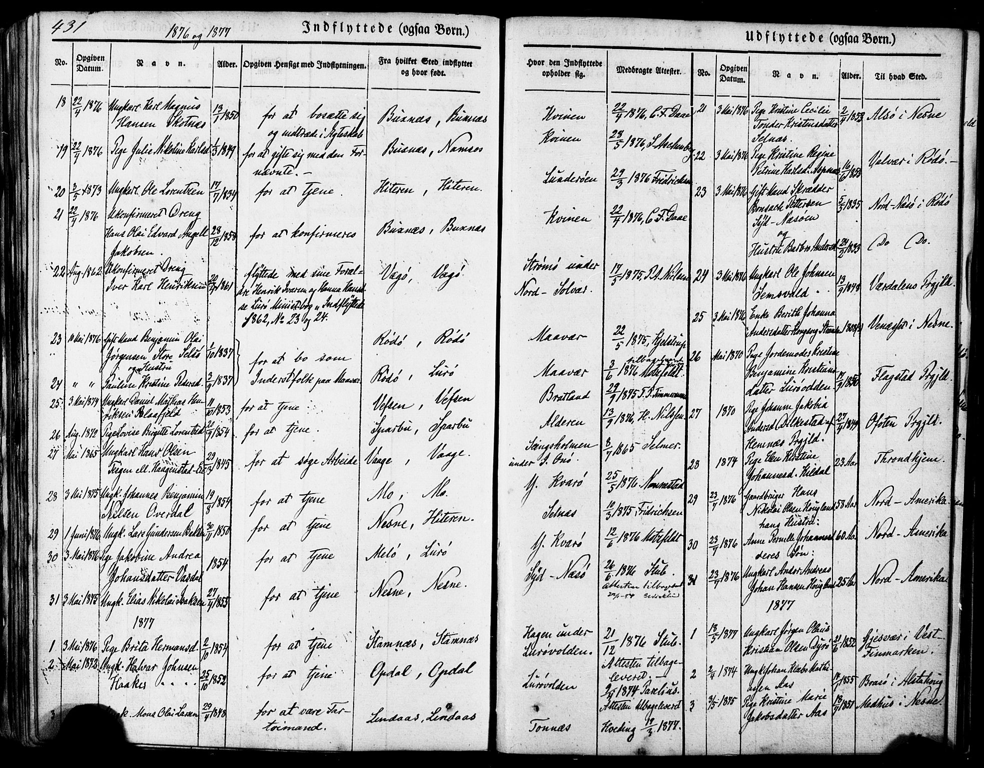 Ministerialprotokoller, klokkerbøker og fødselsregistre - Nordland, SAT/A-1459/839/L0567: Parish register (official) no. 839A04, 1863-1879, p. 431
