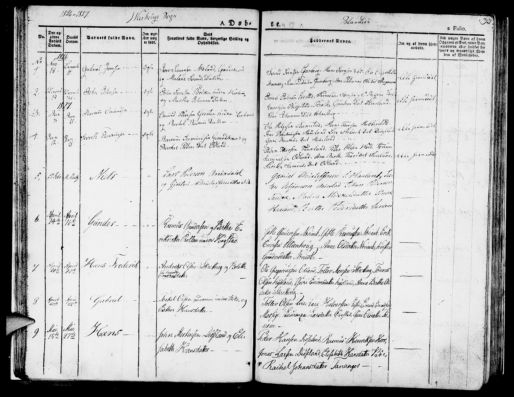 Hå sokneprestkontor, SAST/A-101801/001/30BA/L0004: Parish register (official) no. A 4.1 /2, 1826-1841, p. 35