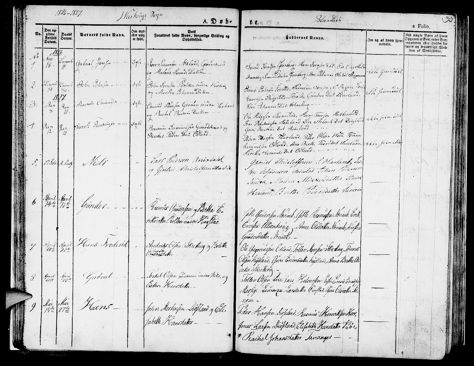 Hå sokneprestkontor, AV/SAST-A-101801/001/30BA/L0004: Parish register (official) no. A 4.1 /2, 1826-1841, p. 35