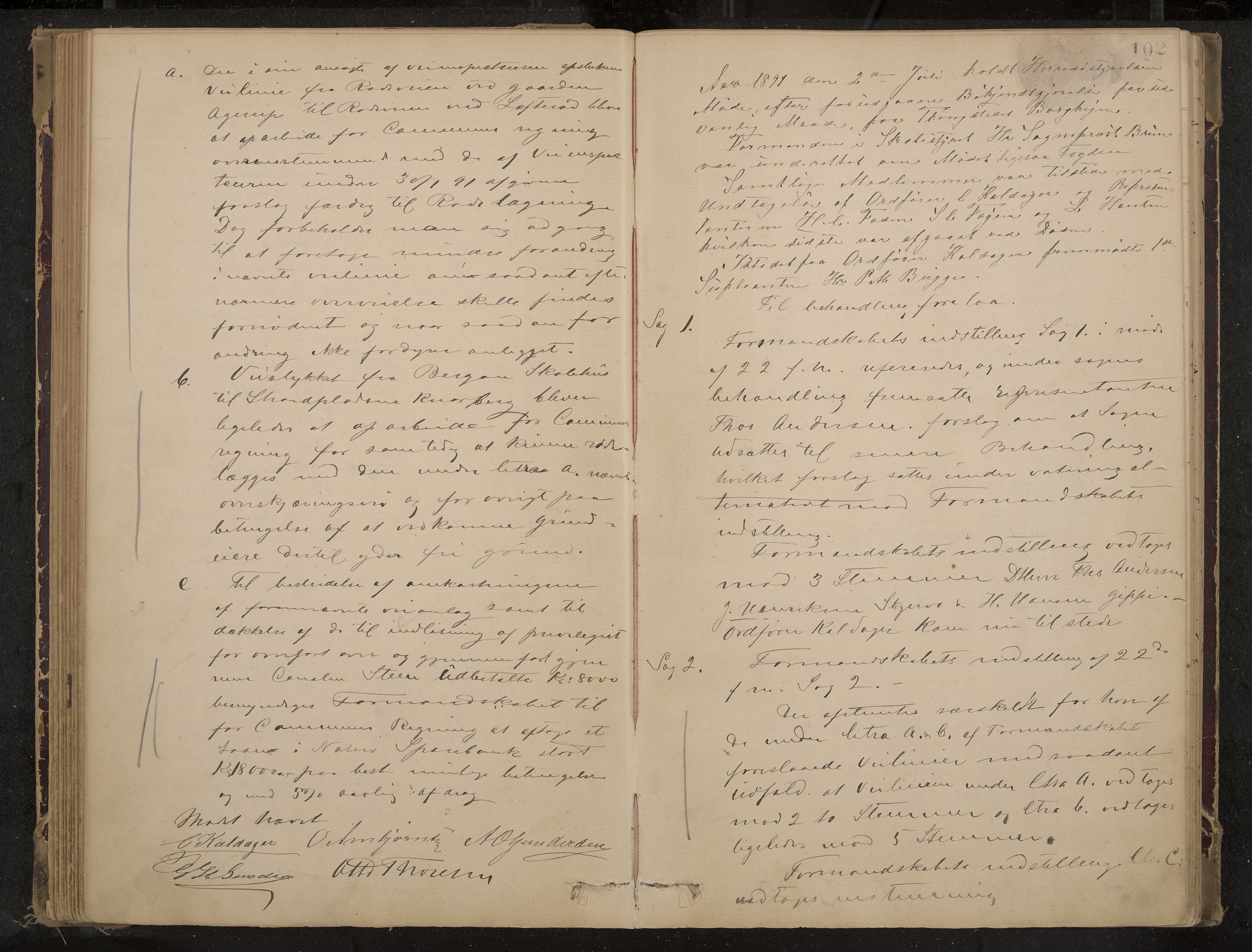 Nøtterøy formannskap og sentraladministrasjon, IKAK/0722021-1/A/Aa/L0004: Møtebok, 1887-1896, p. 102